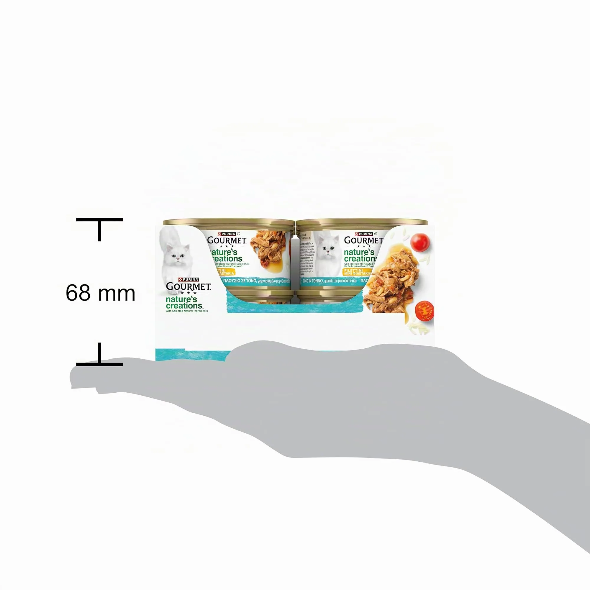 Gourmet Nature's Creations Cibo Umido per Gatti Adulti Filettini con Tonno, Pomodori e Riso, 12 x 85g - immagine 3