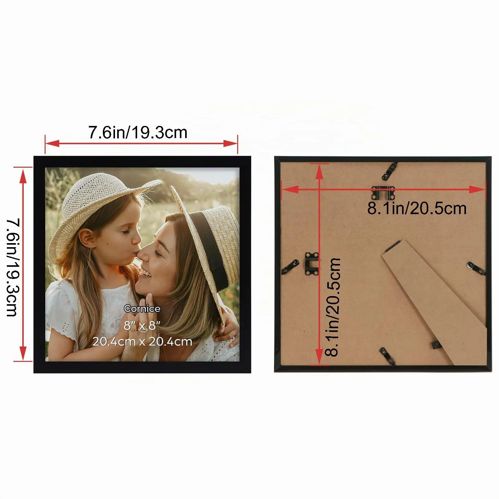 Ditwis Cornice Quadrata 20x20 cm, Nera - immagine 2