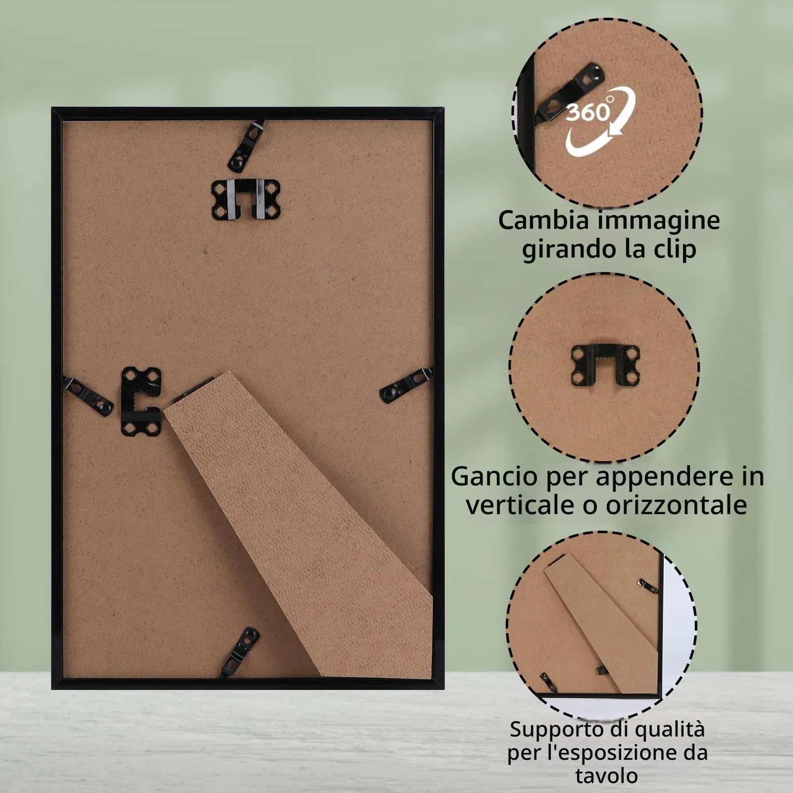 Ditwis Cornice 20x30 Nera per Foto e Immagini - immagine 7