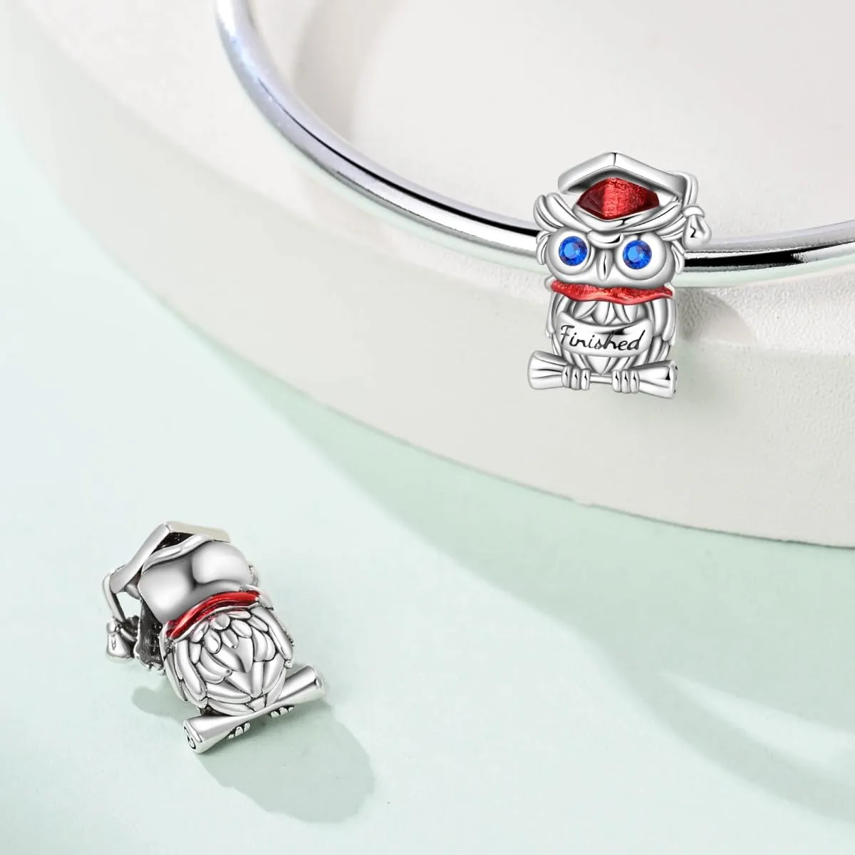 TINSLO Bead Charm Ciondolo Argento Sterling 925 con Cubic Zirconia per Braccialetti e Collane Europei - immagine 2