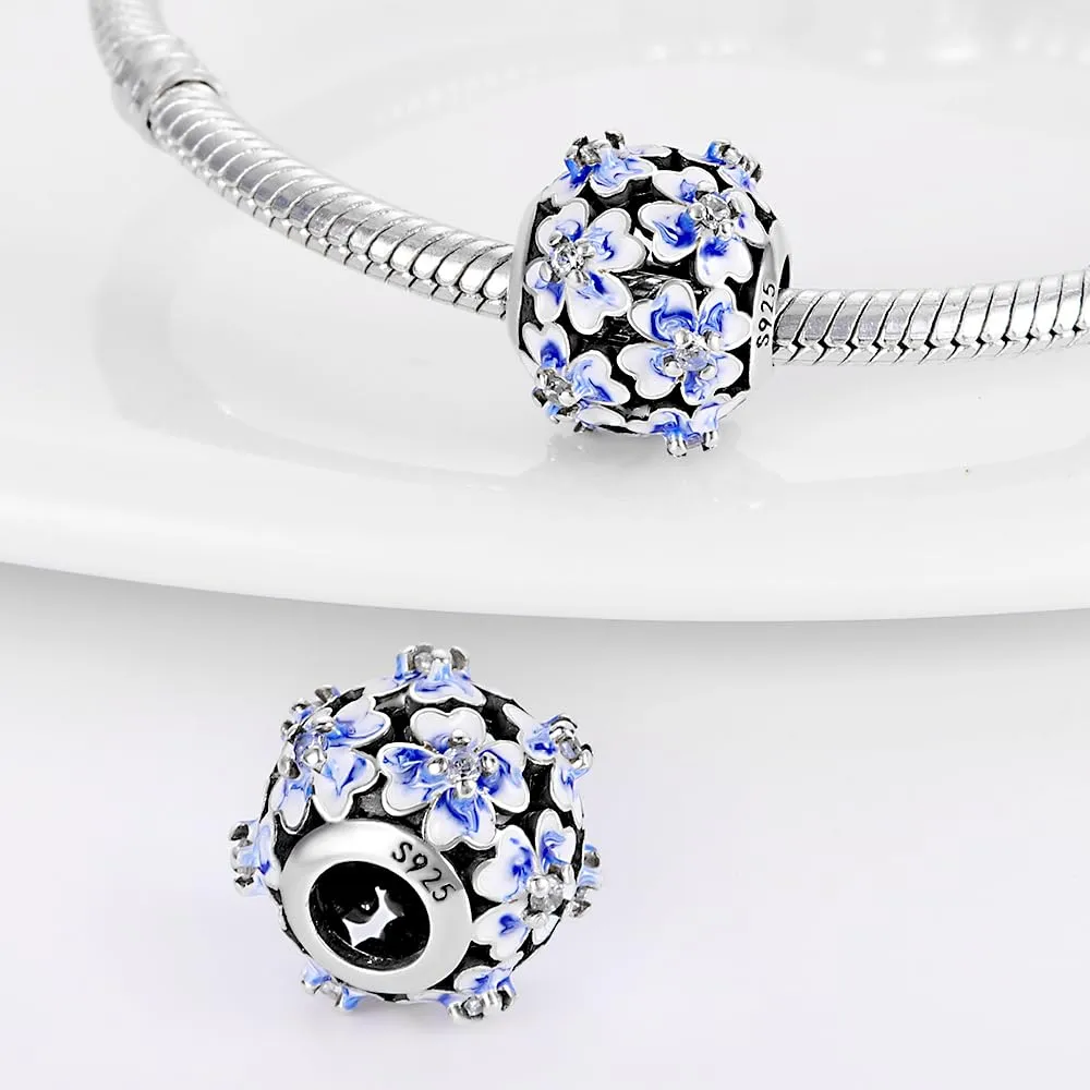 TINSLO Bead Charm Ciondolo Argento Sterling 925 con Cubic Zirconia per Braccialetti e Collane Europei - immagine 2