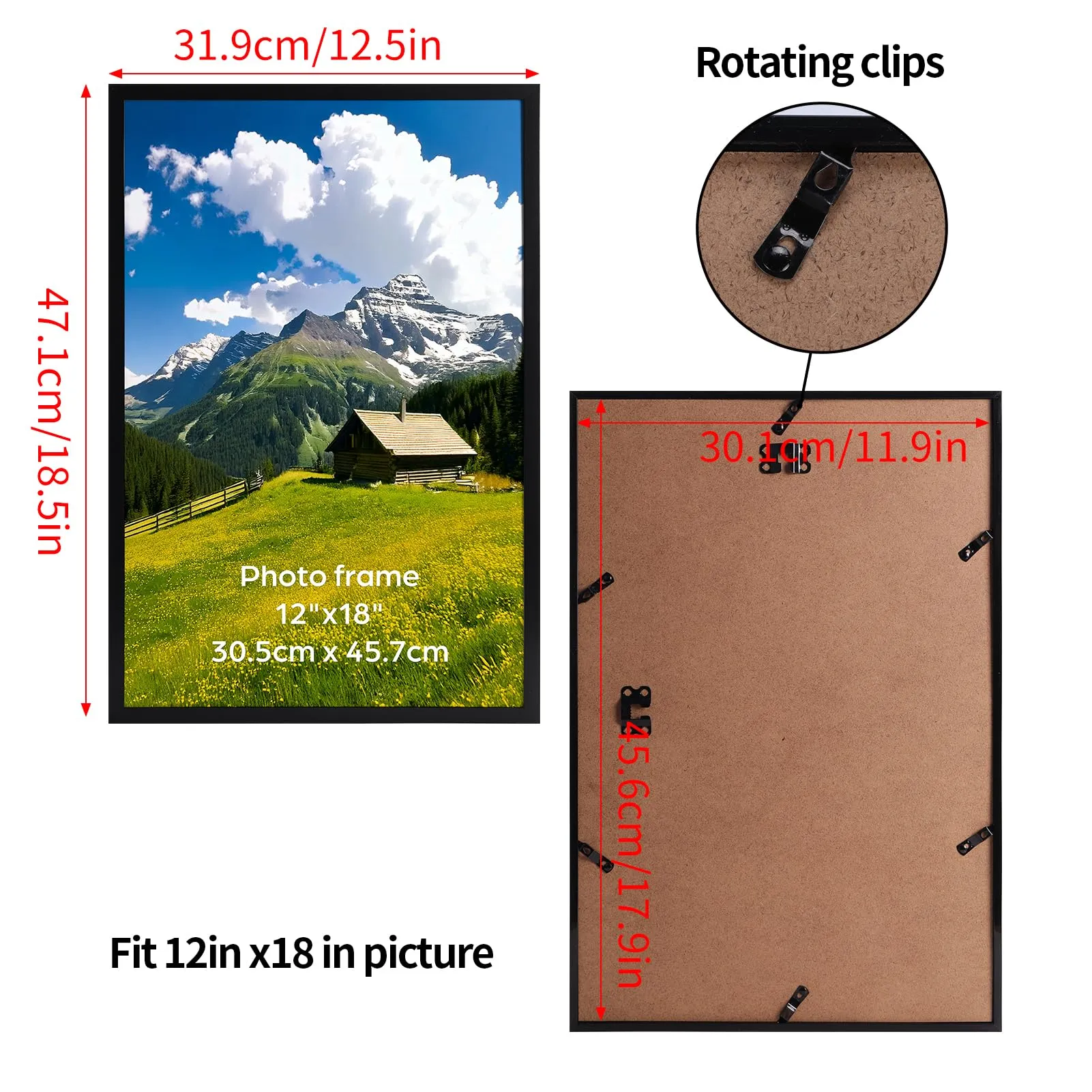 Ditwis Cornice 30x45 Nera per Poster, Foto e Opere d'Arte - immagine 2