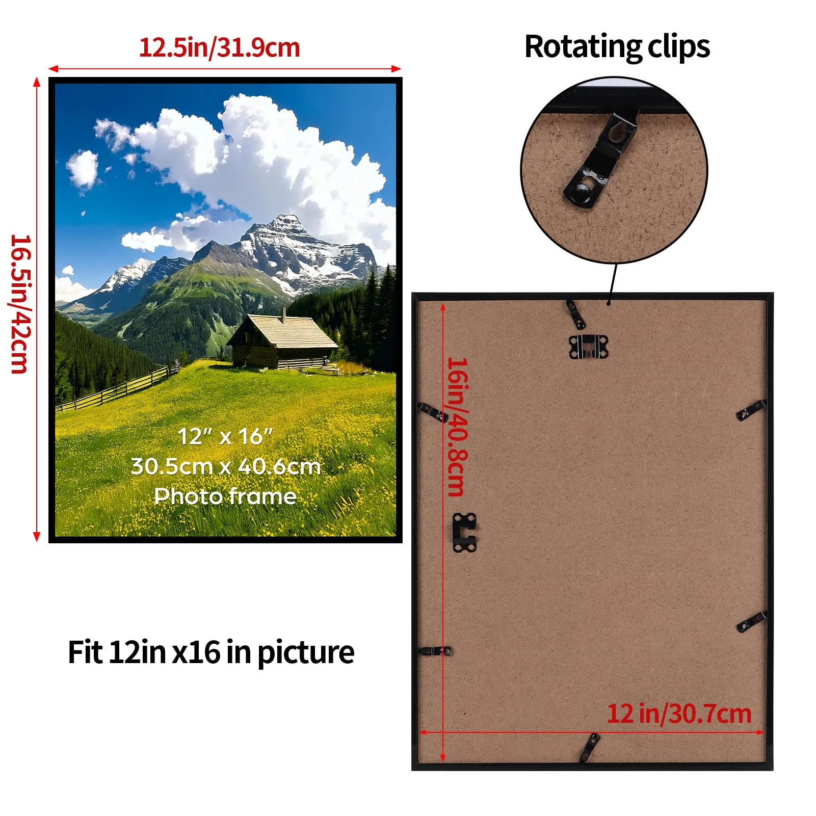 Ditwis Cornice 30x40 Nera per Poster e Foto - immagine 2