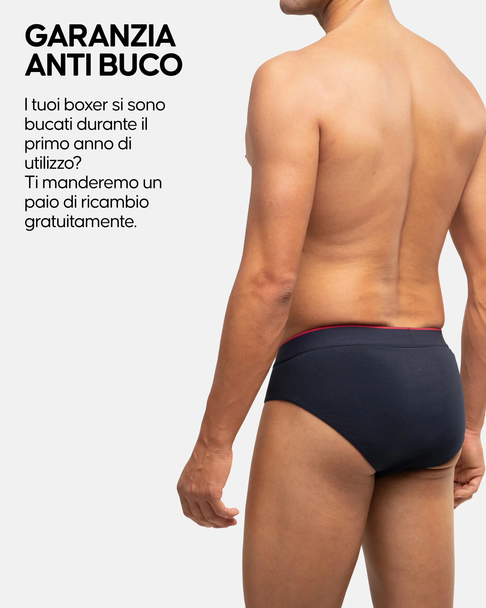 Danish Endurance Slip Uomo Cotone, Navy/Rosso, L - immagine 4