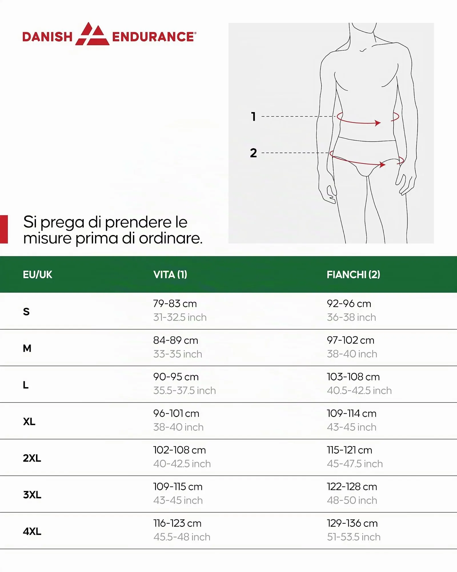 Danish Endurance Slip Uomo in Cotone, Multicolore, L - immagine 6