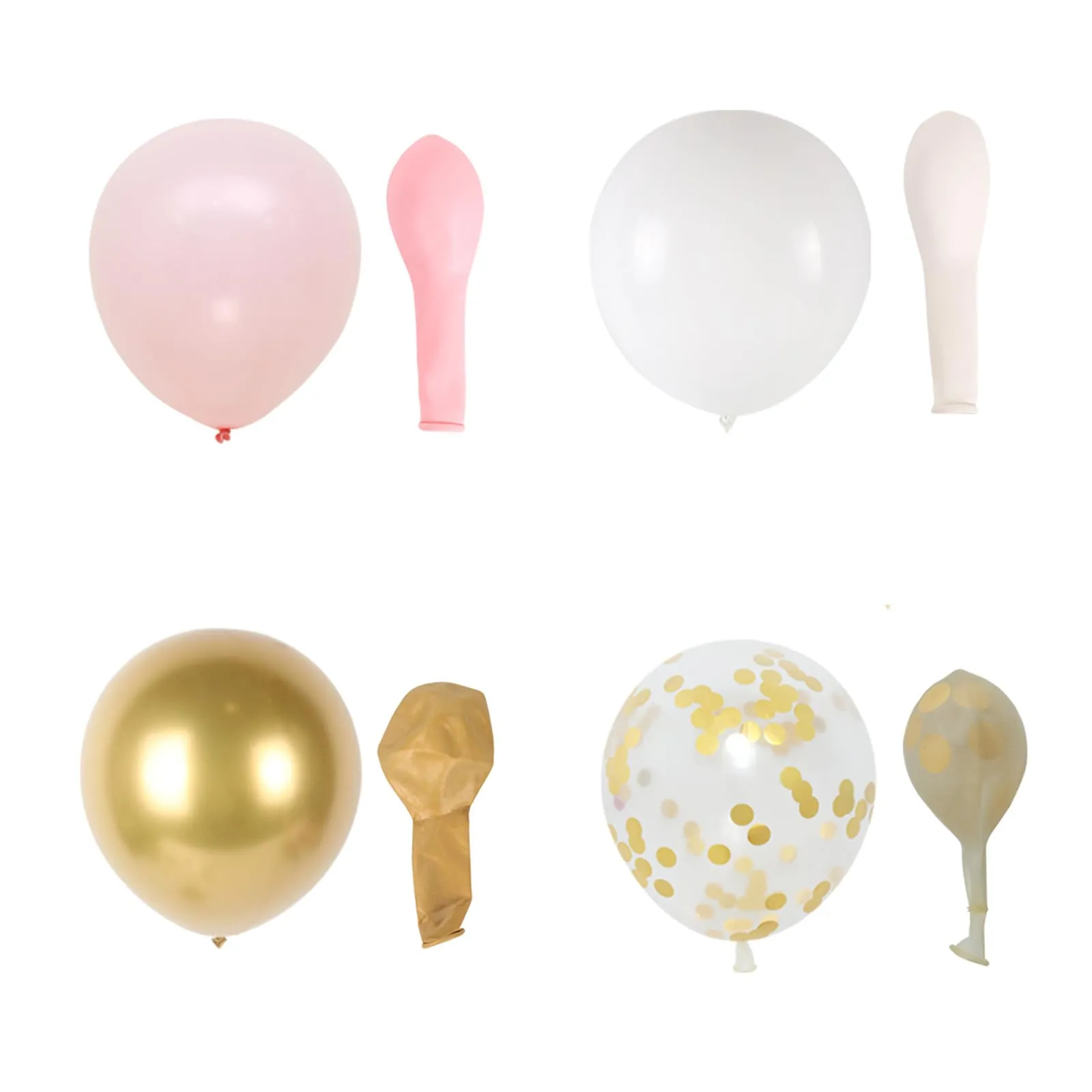 fairymaiden Kit Arco di Palloncini Rosa, Bianchi e Oro, 105 Pezzi - immagine 6