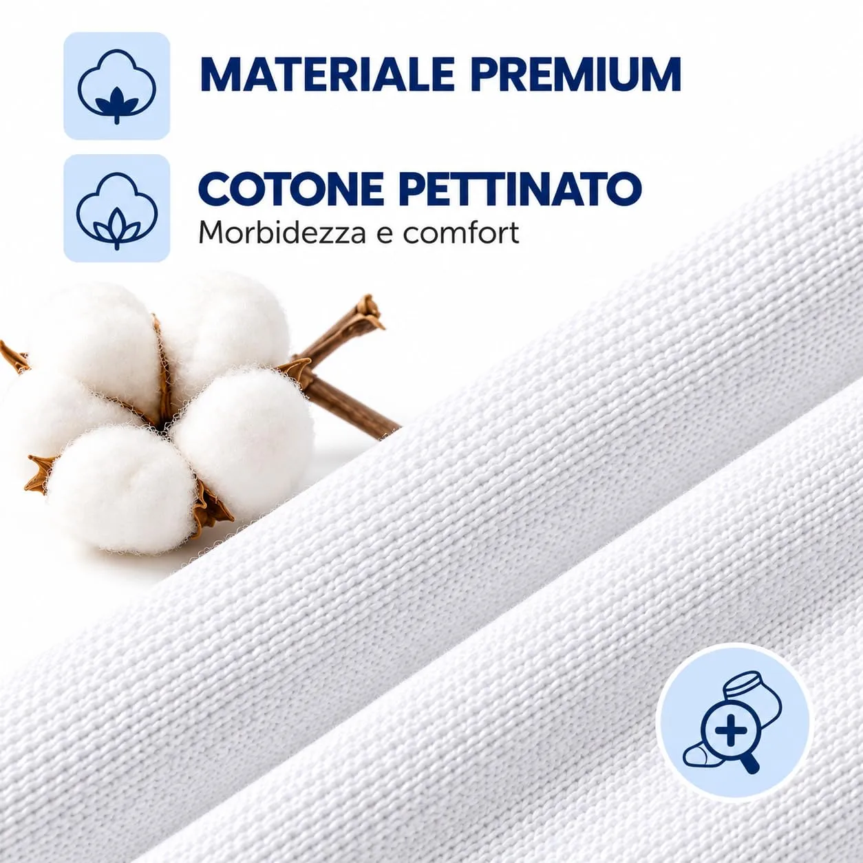 PS PROUTHS Calzini Corti Bassi Fantasmini in Cotone Unisex, 12 Paia, Bianco, 40-46 - immagine 3
