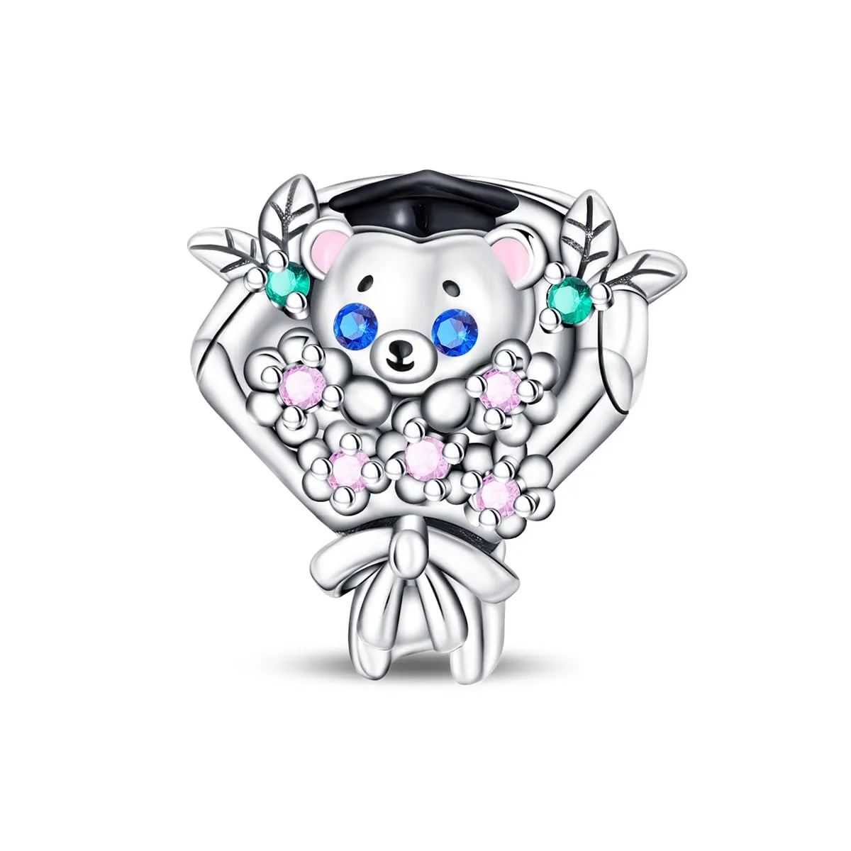 KUNSIR Ciondolo in Argento Sterling 925 con Cubic Zirconia per Braccialetti e Collane Europei - immagine 1