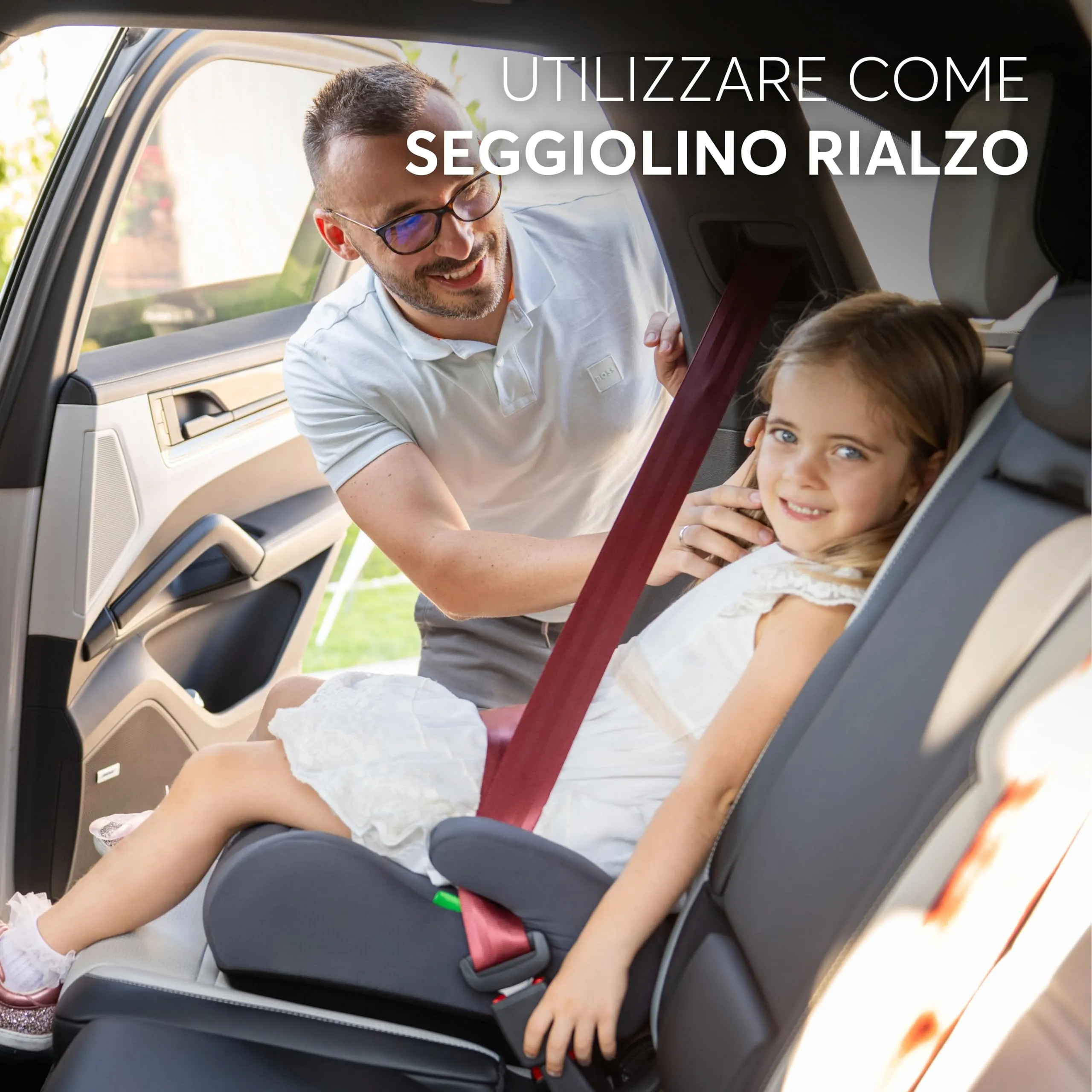 KikkaBoo i-AID Seggiolino Auto Gruppo 2/3 i-Size 100-150 cm, 15-36 kg, Grigio - immagine 4