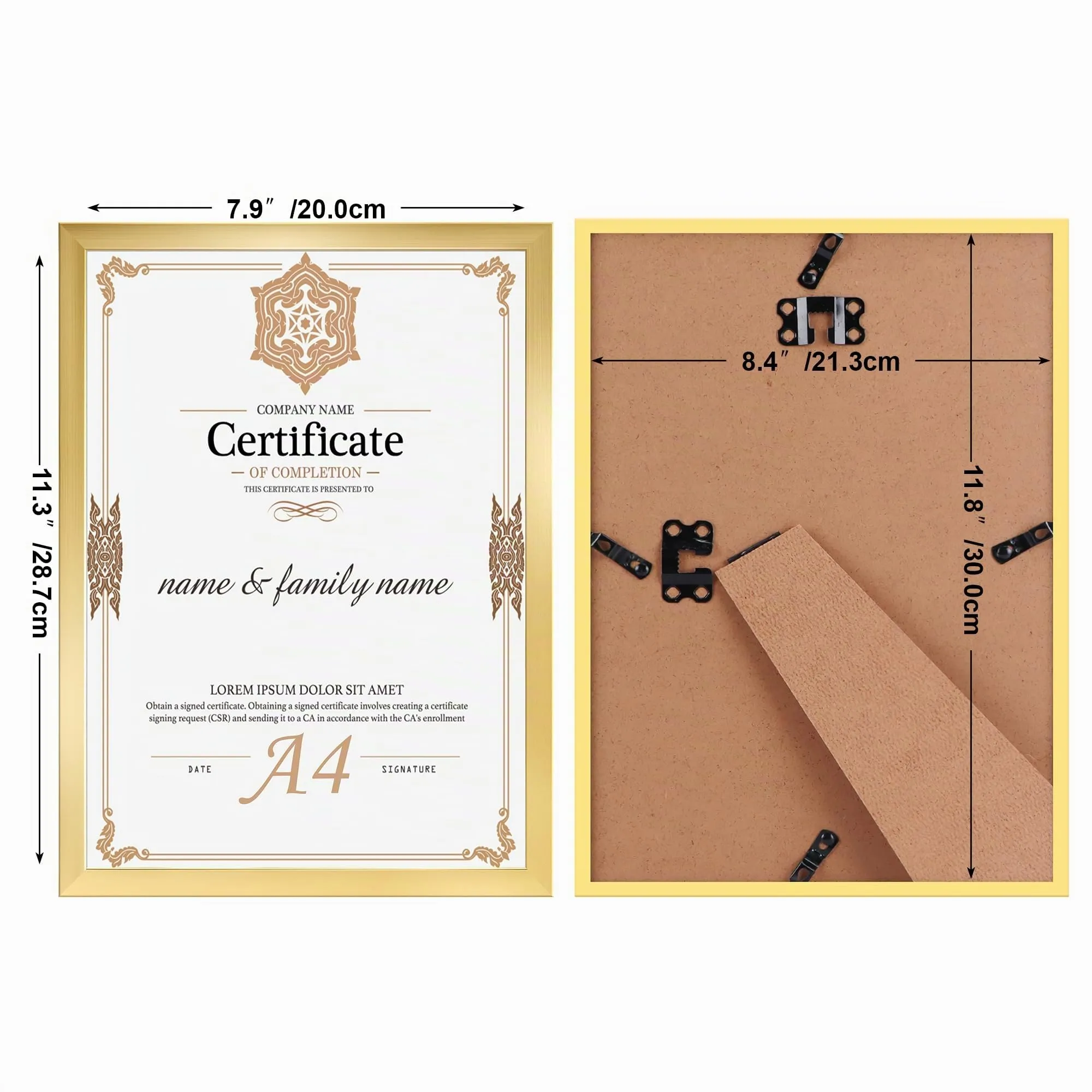 Ditwis Cornice A4 Oro per Foto e Documenti 21x29,7 cm - immagine 2