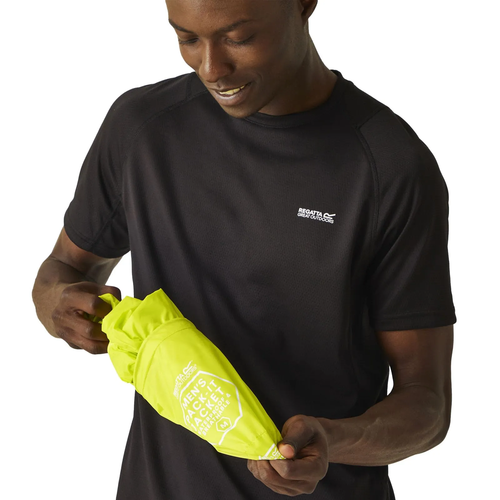Regatta Pack It III Giacca Impermeabile e Traspirante Ripiegabile Verde 3XL - immagine 5