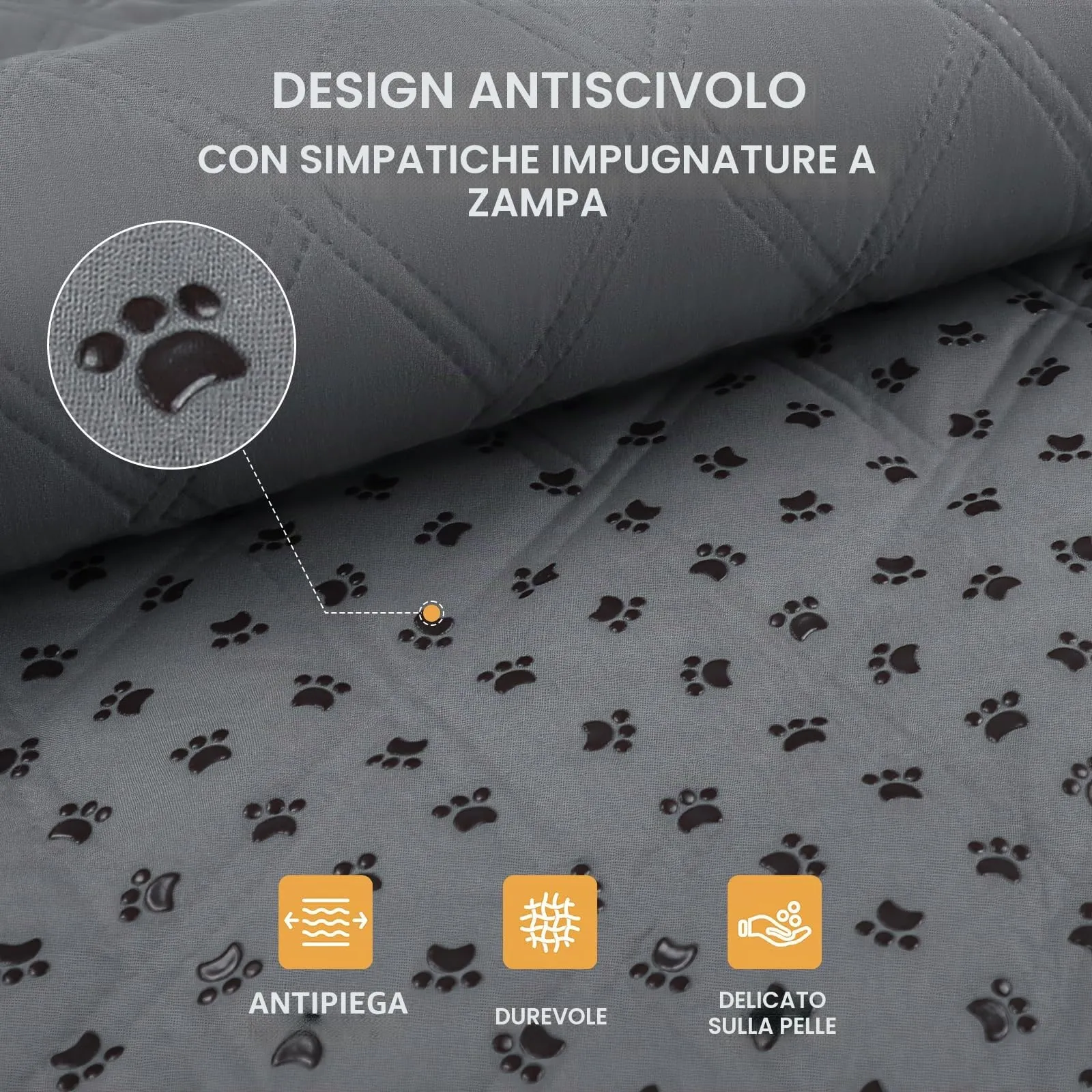 luciphia Copridivano Impermeabile per Cani e Gatti, Grigio, 208 x 304 cm - immagine 2