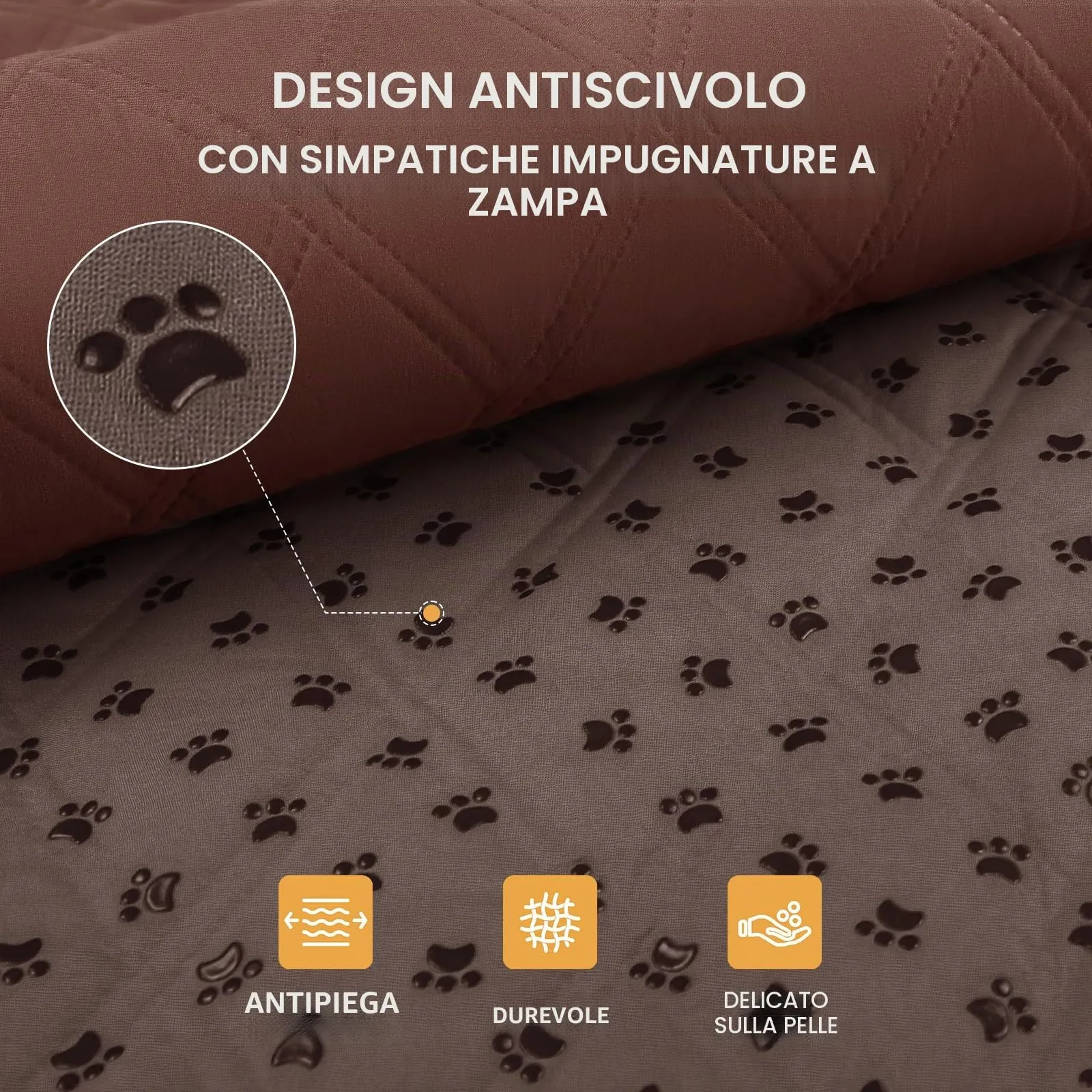 luciphia Copridivano Impermeabile per Cani e Gatti, Marrone, 101 x 127 cm - immagine 2