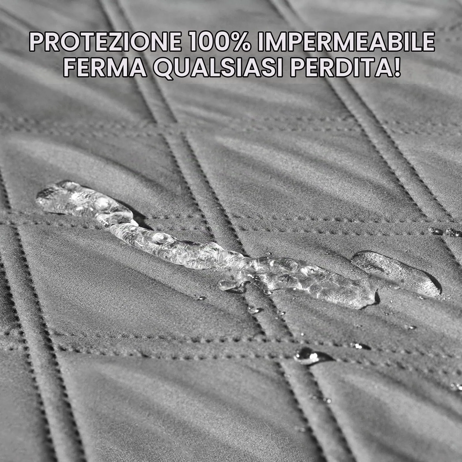 luciphia Copridivano Impermeabile per Cani e Gatti, Antiscivolo, Grigio Chiaro, 208 x 304 cm - immagine 5
