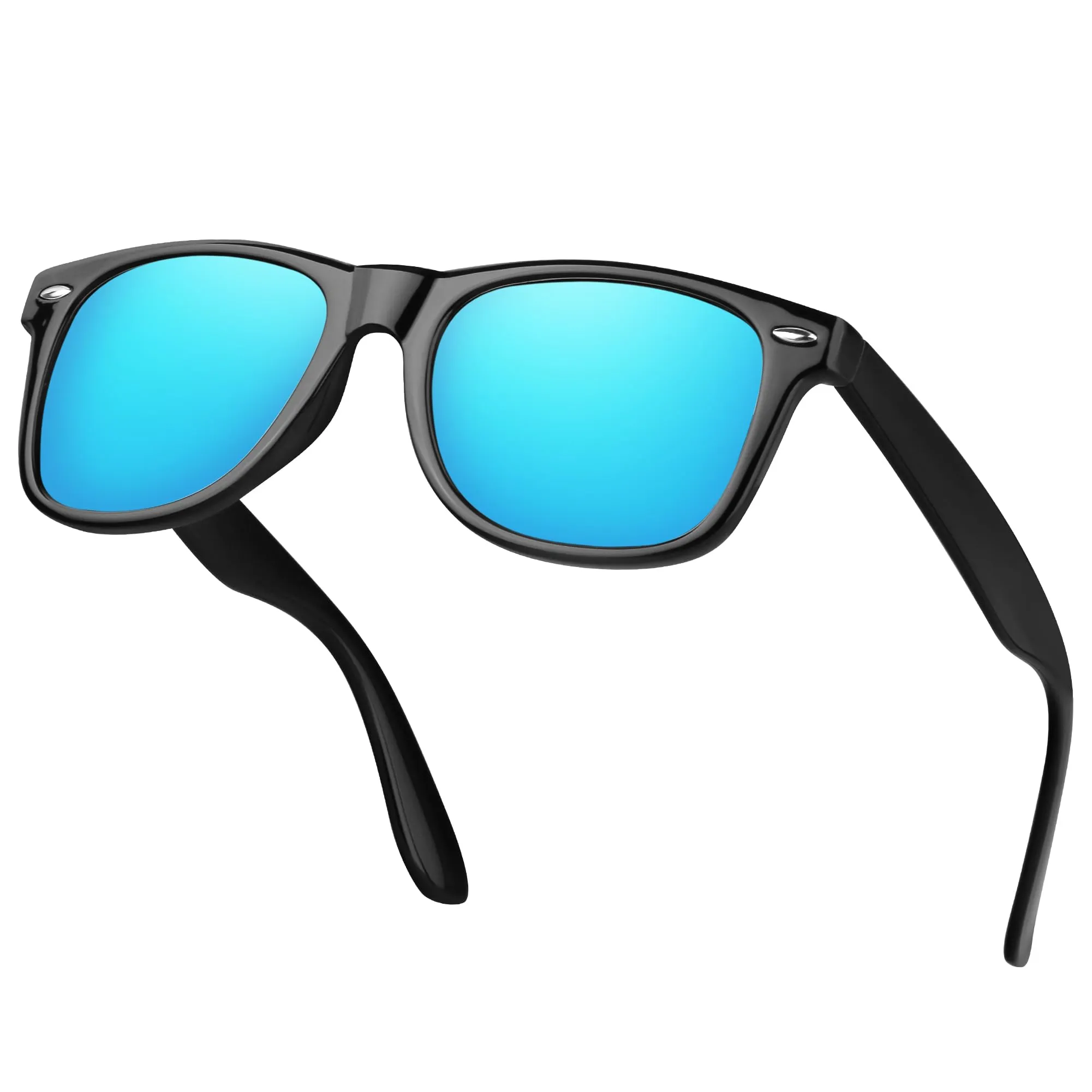 Ymmott Occhiali da Sole Polarizzati Retrò UV400, 52 mm, Blu Ghiaccio - immagine 1