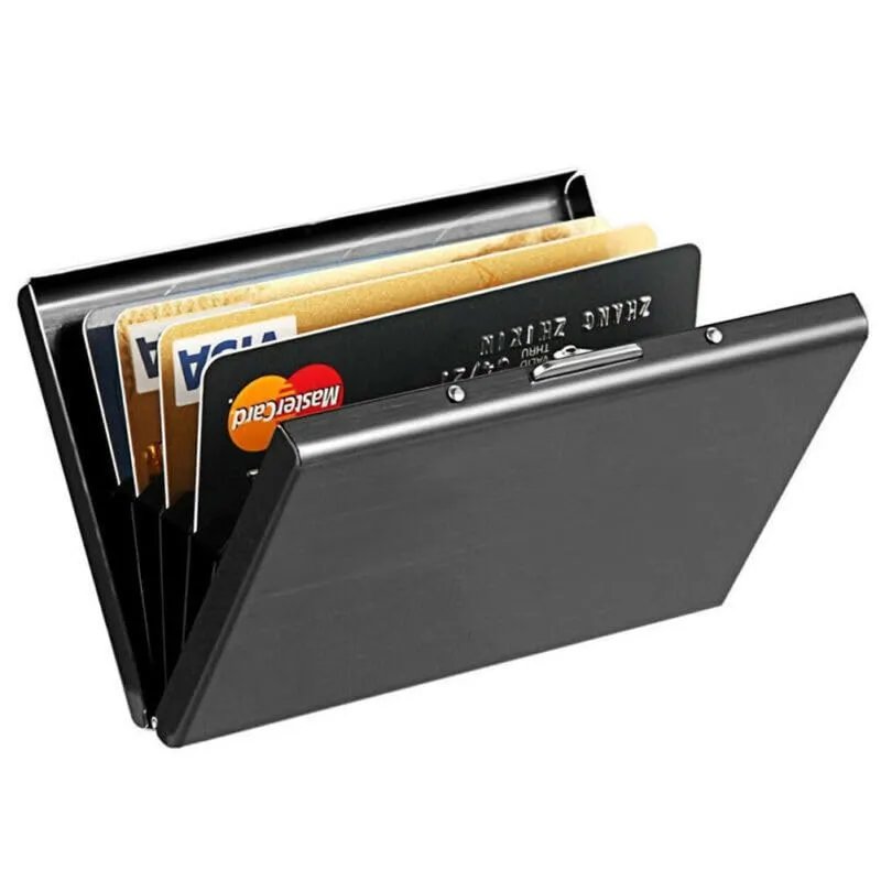 KEQAR Porta Carte in Metallo con Blocco RFID, Portatessere con 10 Scomparti per Carte di Credito e Biglietti da Visita - immagine 1