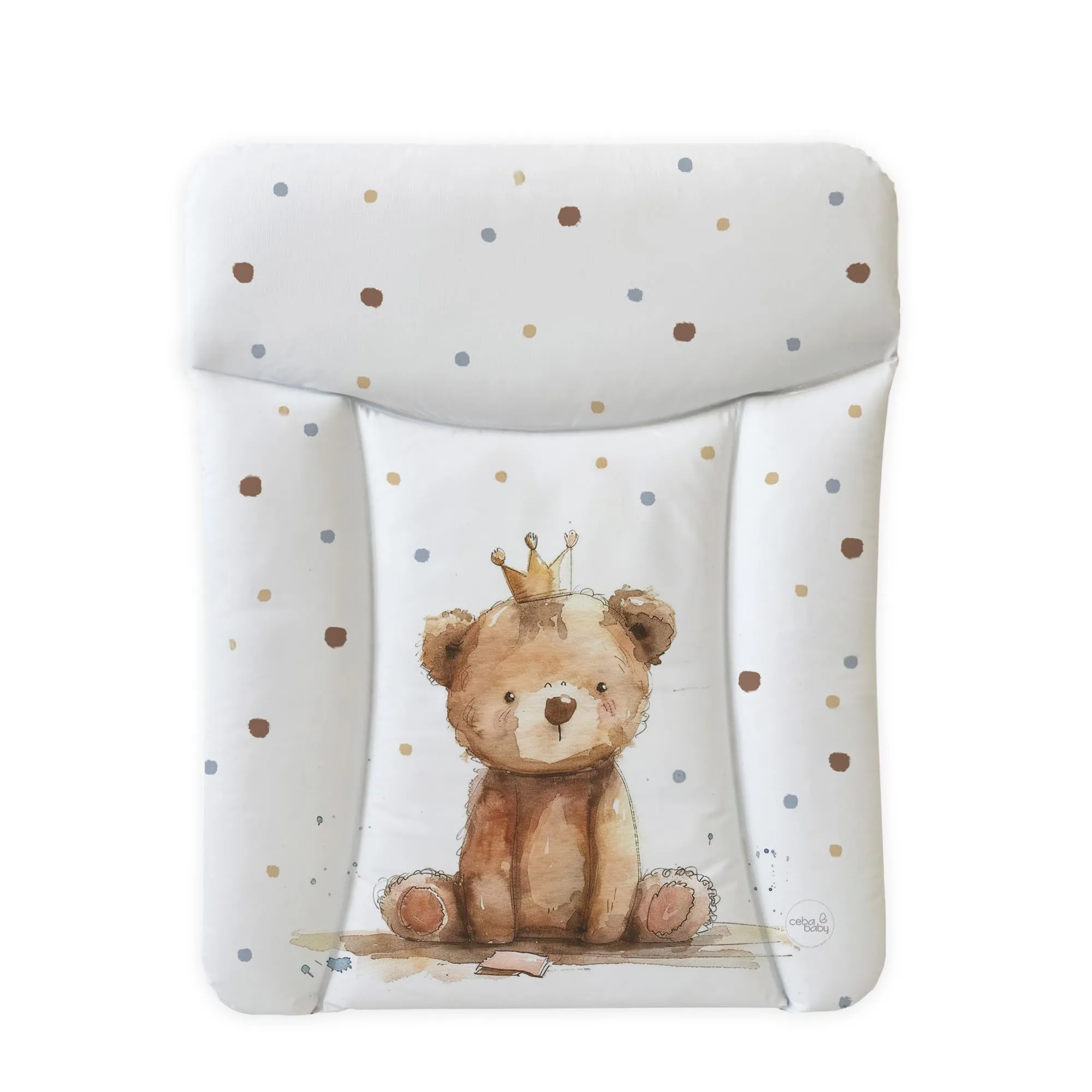 Ceba Baby Fasciatoio Materassino Lavabile e Impermeabile, Certificato Öko-Tex, 70x50 cm, Principe orso - immagine 1