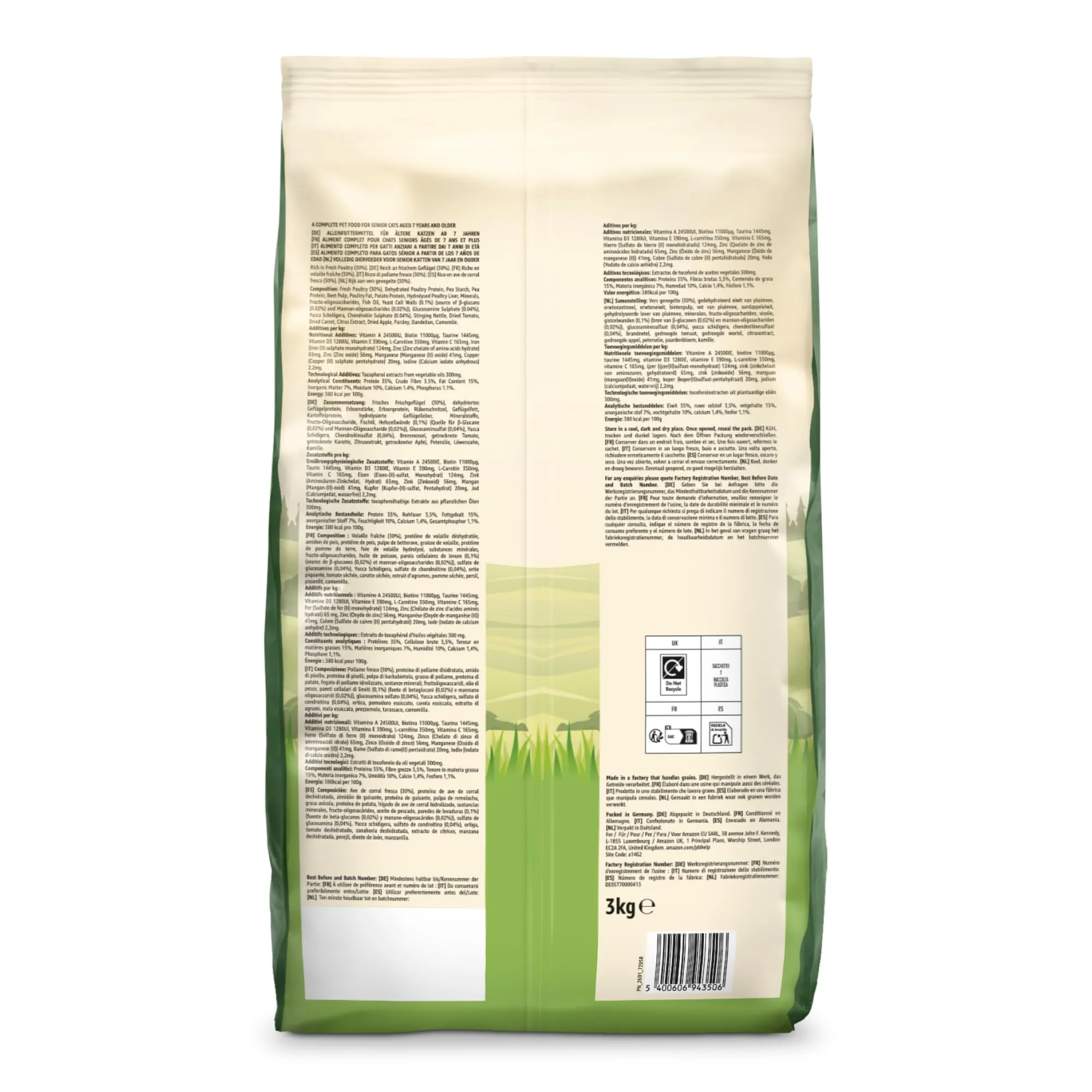 by Amazon Cibo Completo per Gatti Senior Senza Cereali con Pollo Fresco 3kg - immagine 8