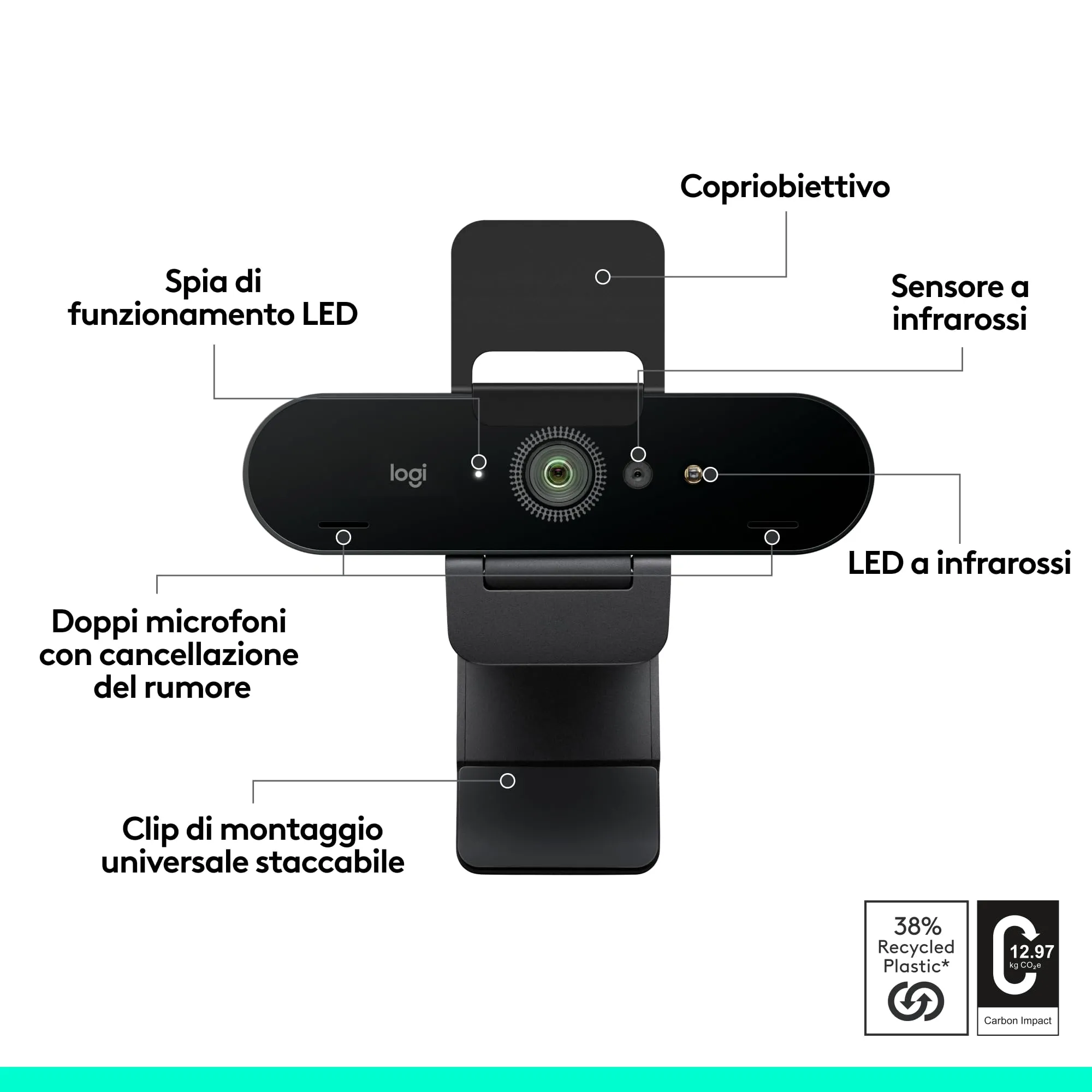 Logitech Brio 4K Webcam - immagine 6