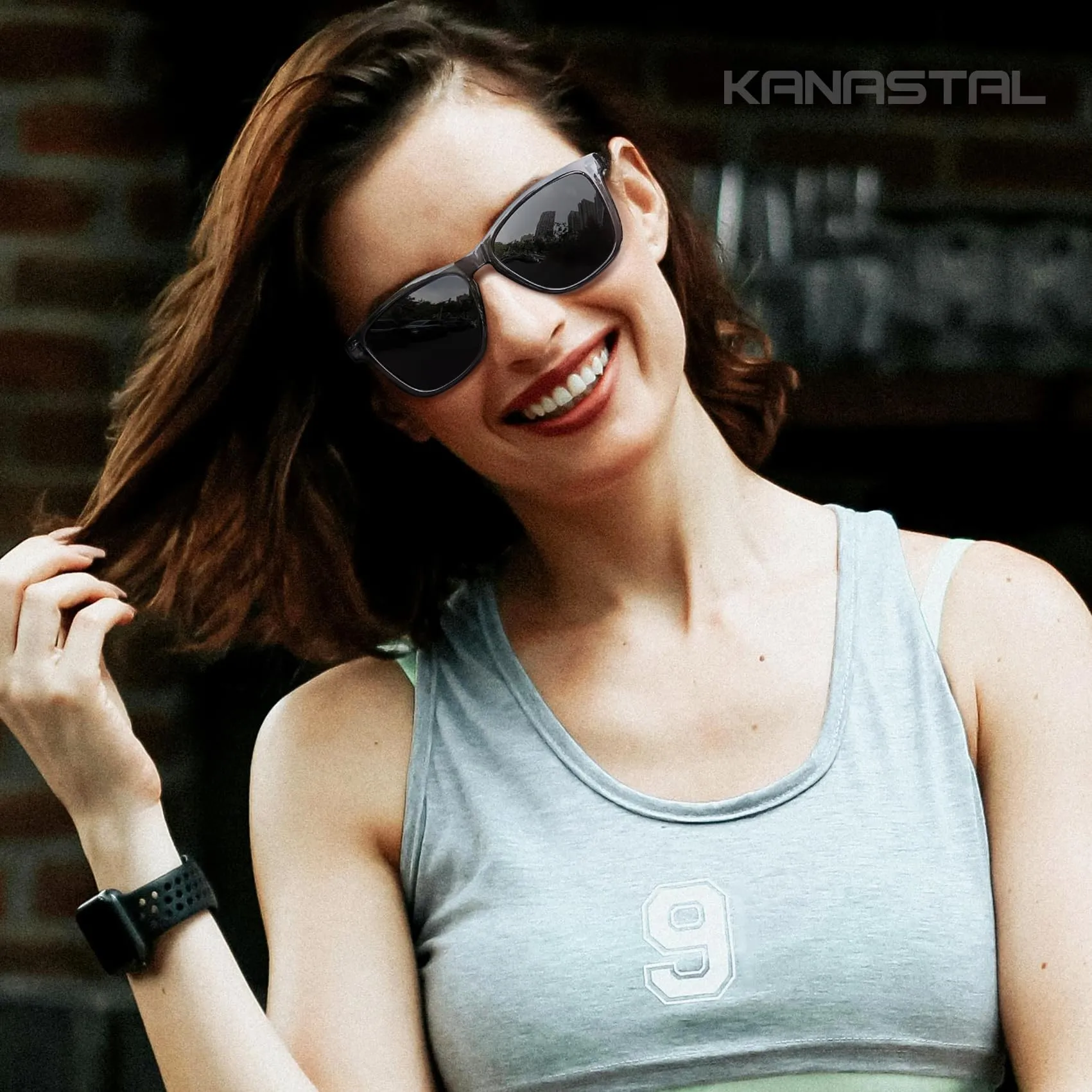 KANASTAL Occhiali da Sole Polarizzati UV400 Grigio Uomo Donna - immagine 2