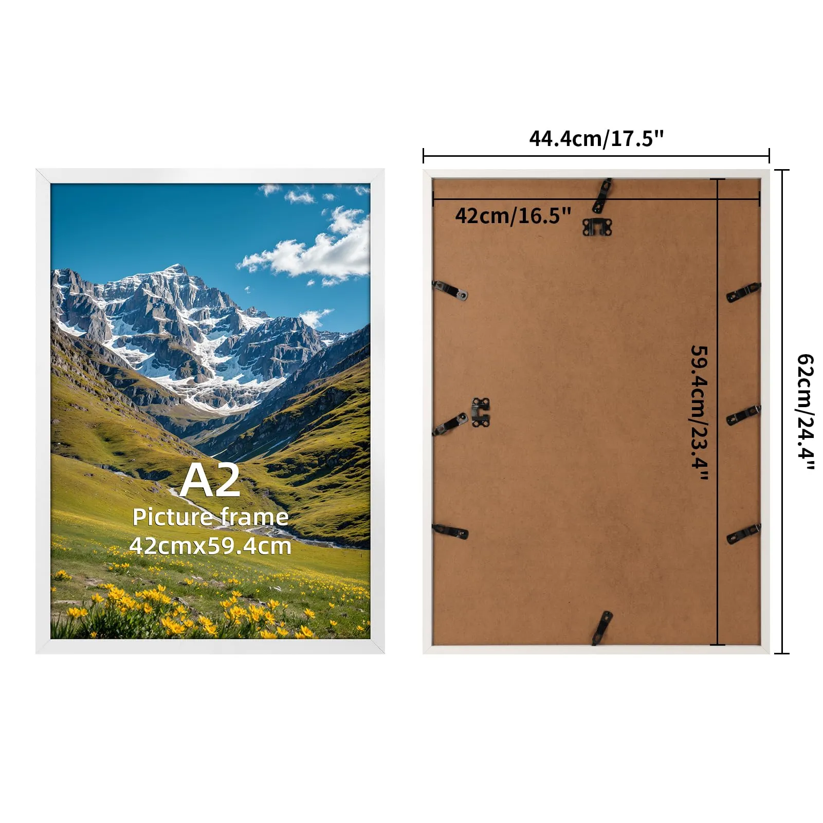 Ditwis Cornice A2 in Alluminio Bianca, 42x59,4 cm - immagine 2
