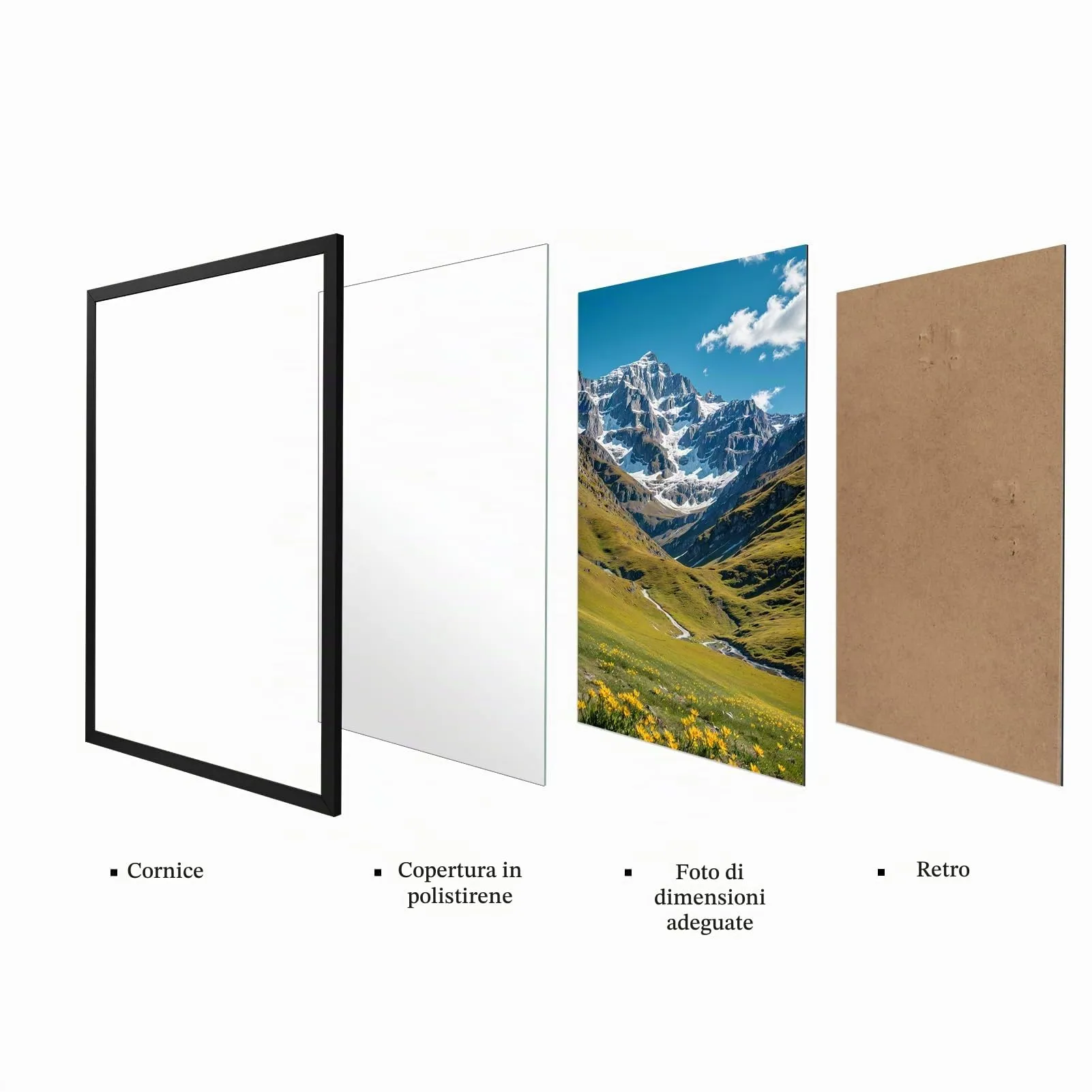 Ditwis Cornice A2 in Alluminio Nera, 42x59,4 cm - immagine 3