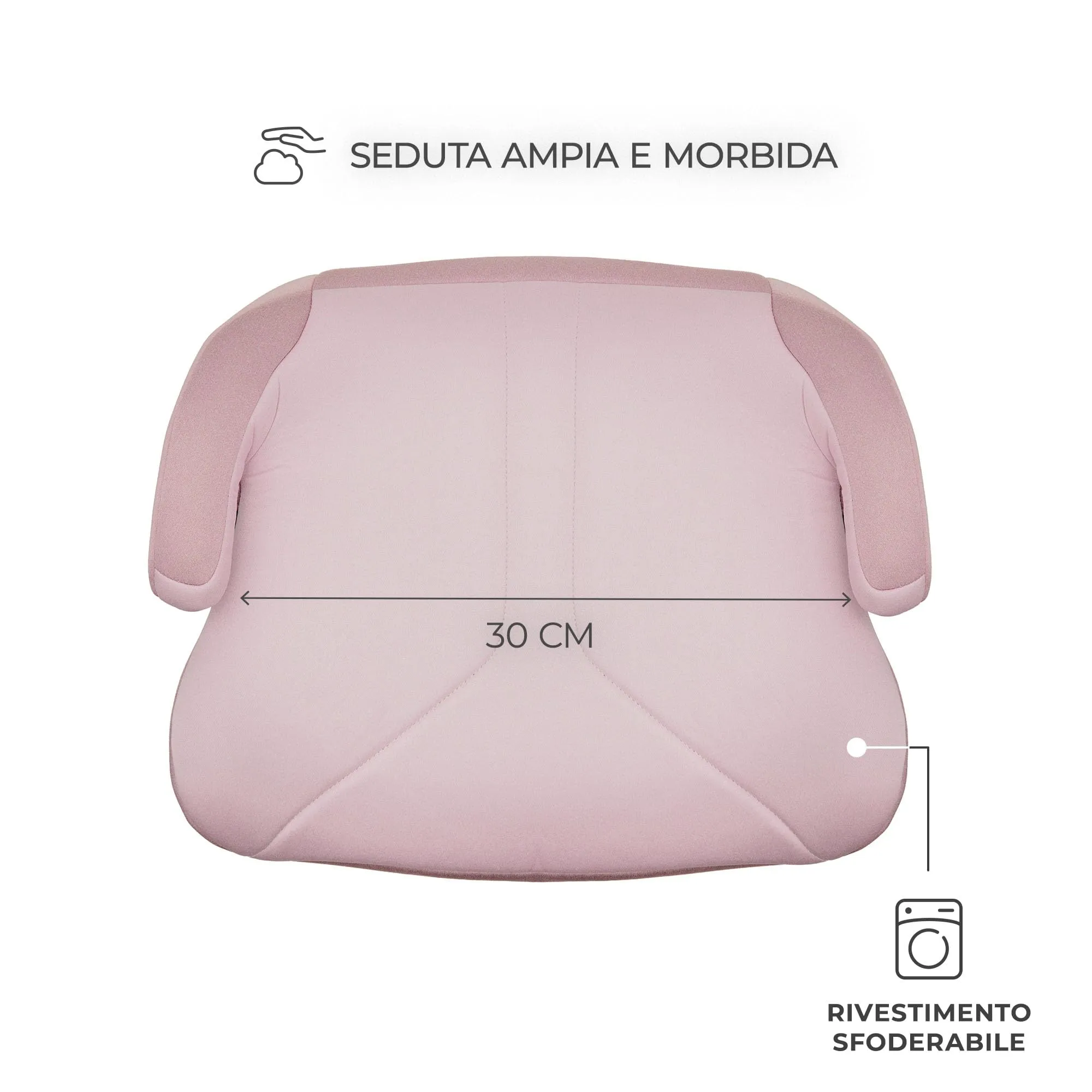 Kinderkraft I-BOOST 2 I-SIZE Seggiolino Auto 125-150 cm, Rosa - immagine 3
