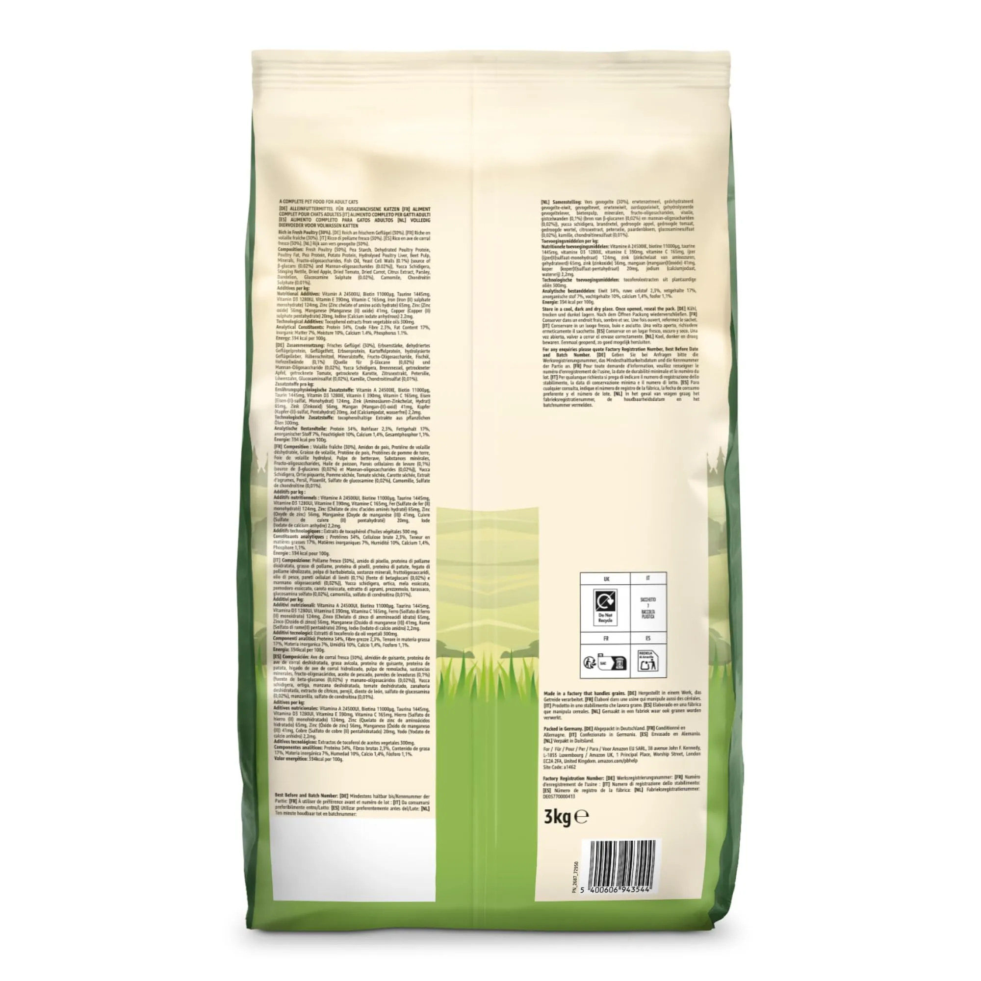 by Amazon Grainfree Recipe Cibo secco per gatti adulti con pollo fresco, 3 kg - immagine 8