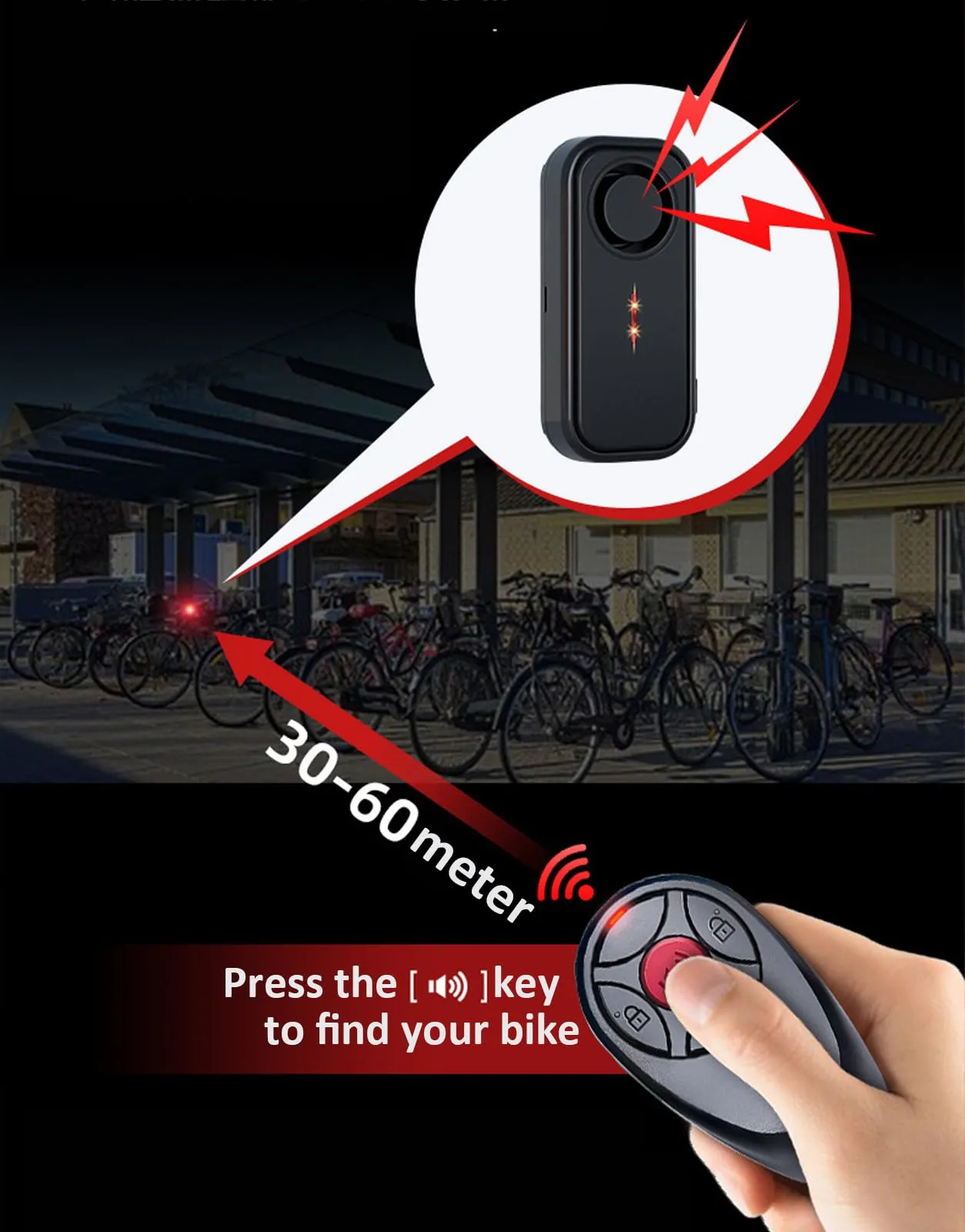 Mengshen Allarme Antifurto per Bici e Auto, 113dB, IP66 Impermeabile, Sensore di Vibrazione e Movimento, 2 Pezzi - immagine 3