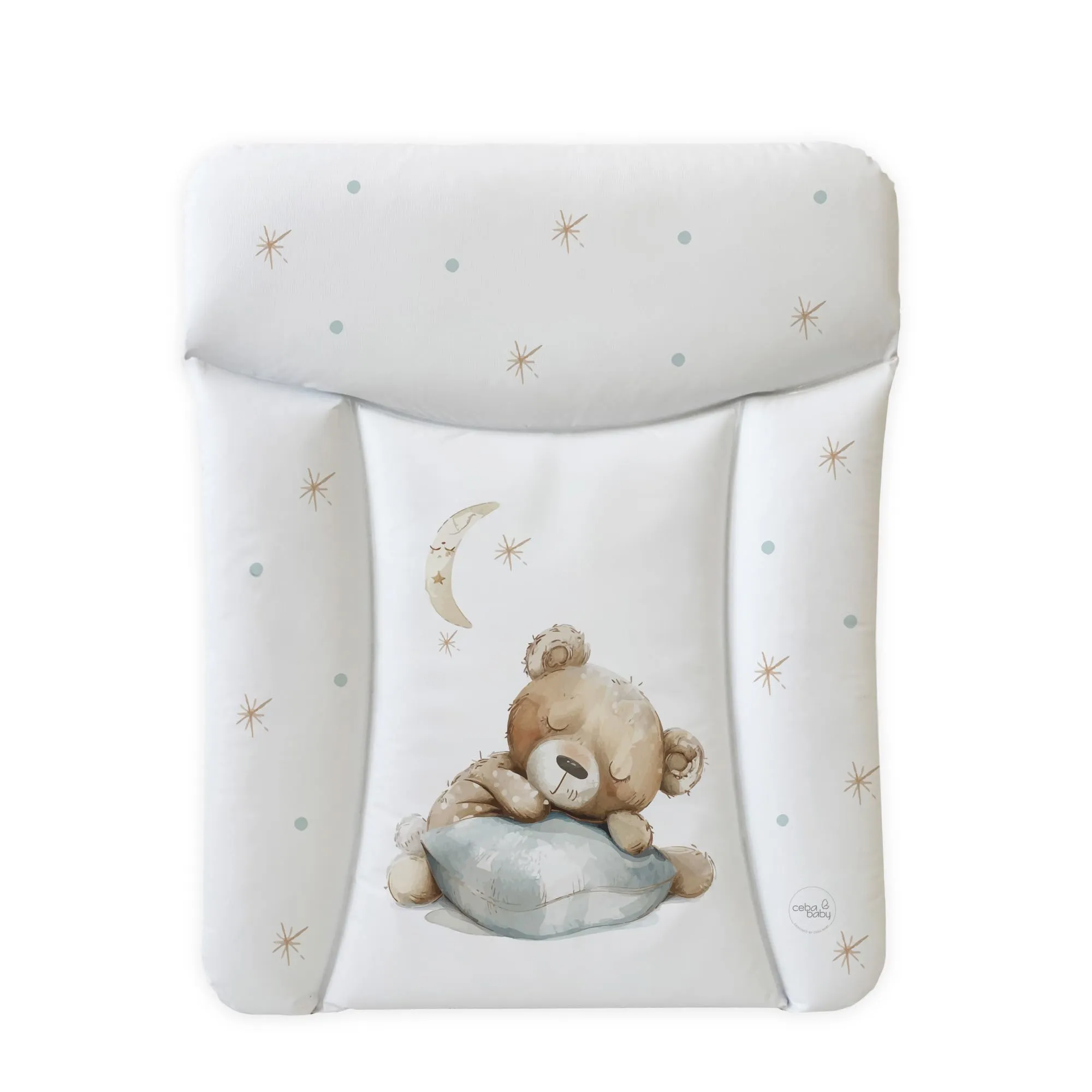 Ceba Baby Fasciatoio Materassino Lavabile e Impermeabile, Öko-Tex, 70x50 cm - Orso assonnato - immagine 1