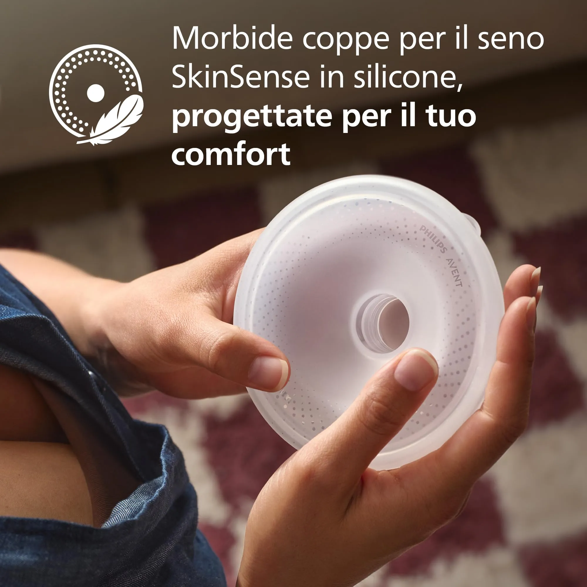 Philips Avent SkinSense Coppe per il seno 28mm e inserti 26mm per tiralatte elettrico indossabile, SCF552/11 - immagine 6