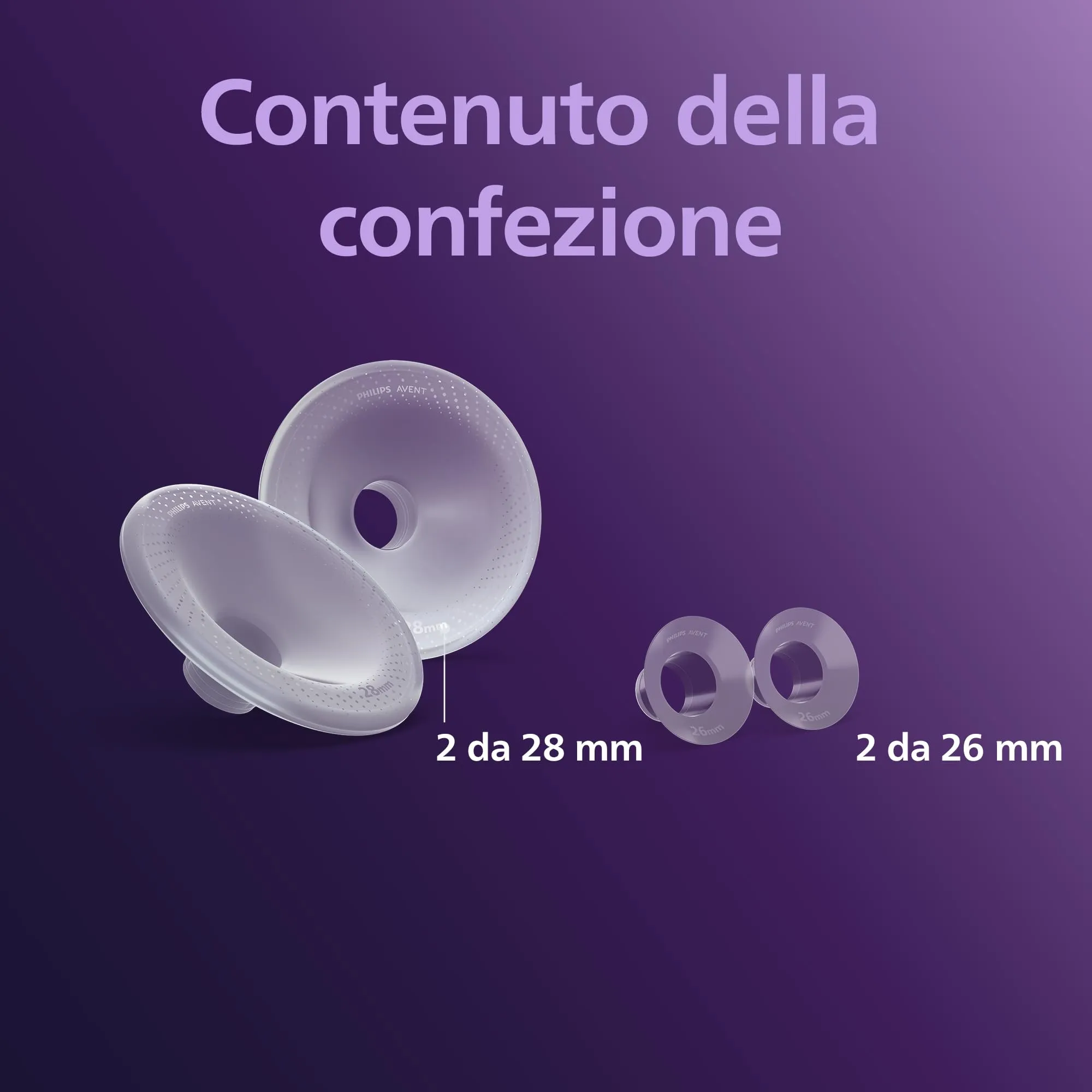 Philips Avent SkinSense Coppe per il seno 28mm e inserti 26mm per tiralatte elettrico indossabile, SCF552/11 - immagine 7