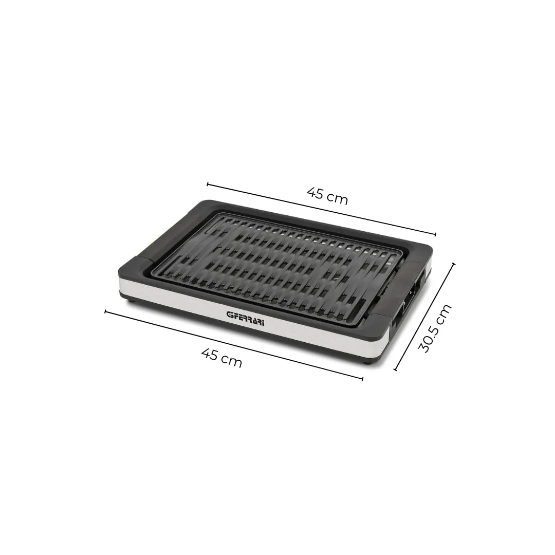 G3 Ferrari G10206 Tito Barbecue, 1800 W, Smokeless, Piastra XL 36,5 x 25,5 cm, Nero - immagine 2