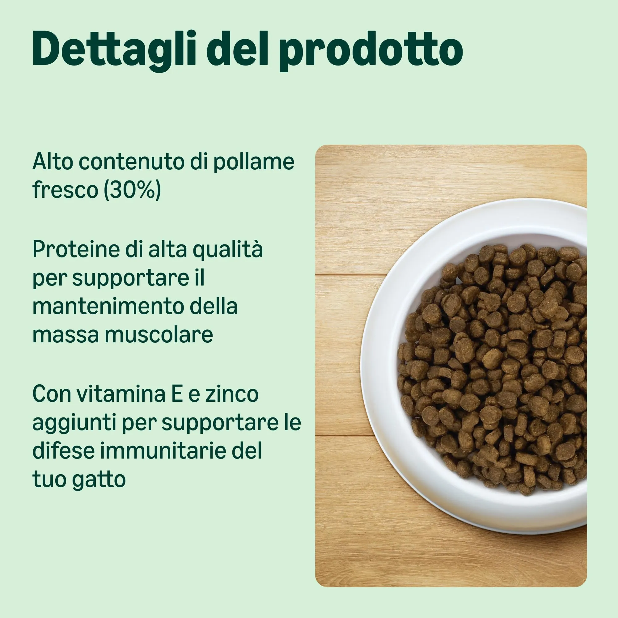 Amazon Cibo secco per gatti senza cereali Sterilizzato/Leggero con pollo fresco, 3 kg - immagine 2