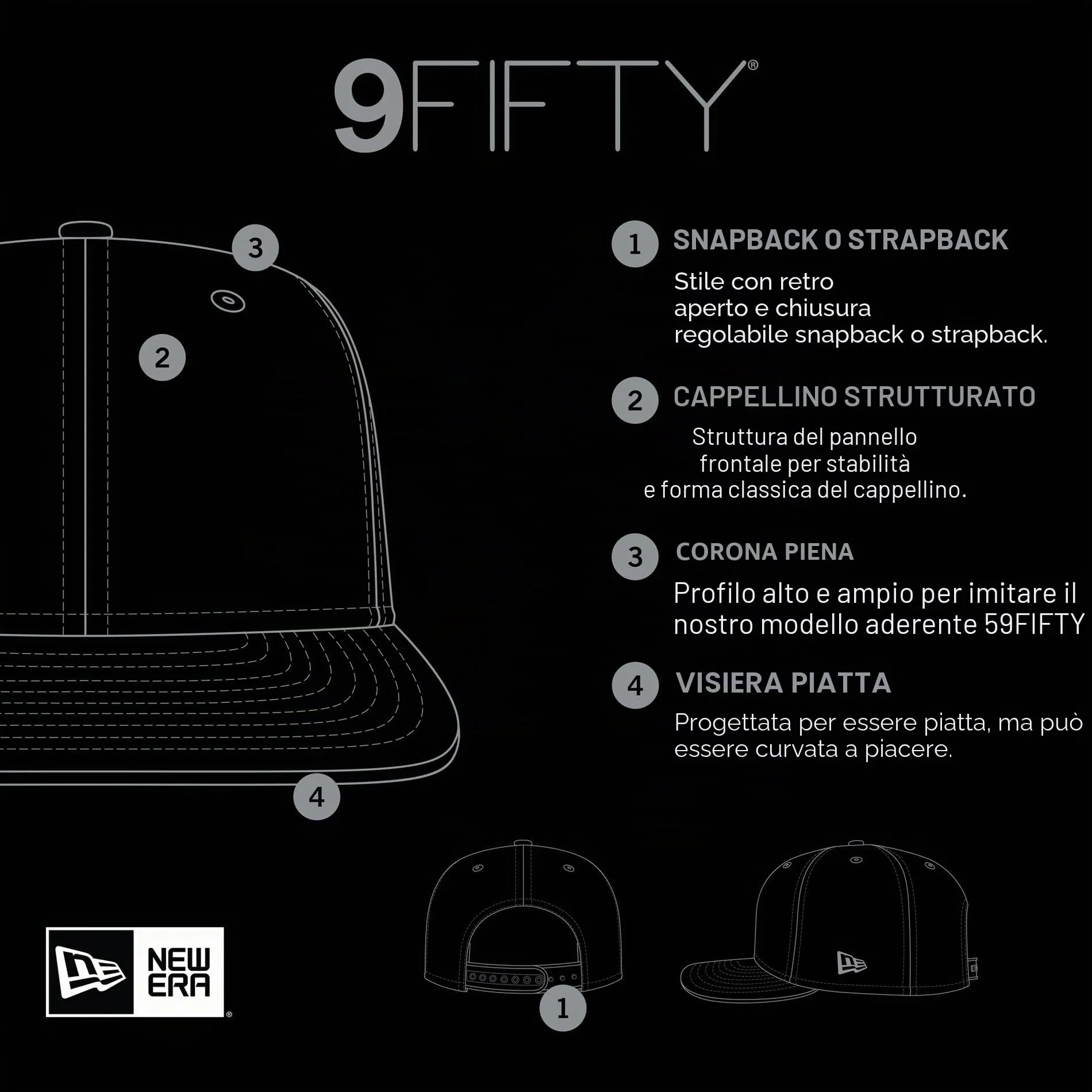 New Era 9FIFTY Snapback Detroit Tigers - Blu Marino, Taglia Unica - immagine 6
