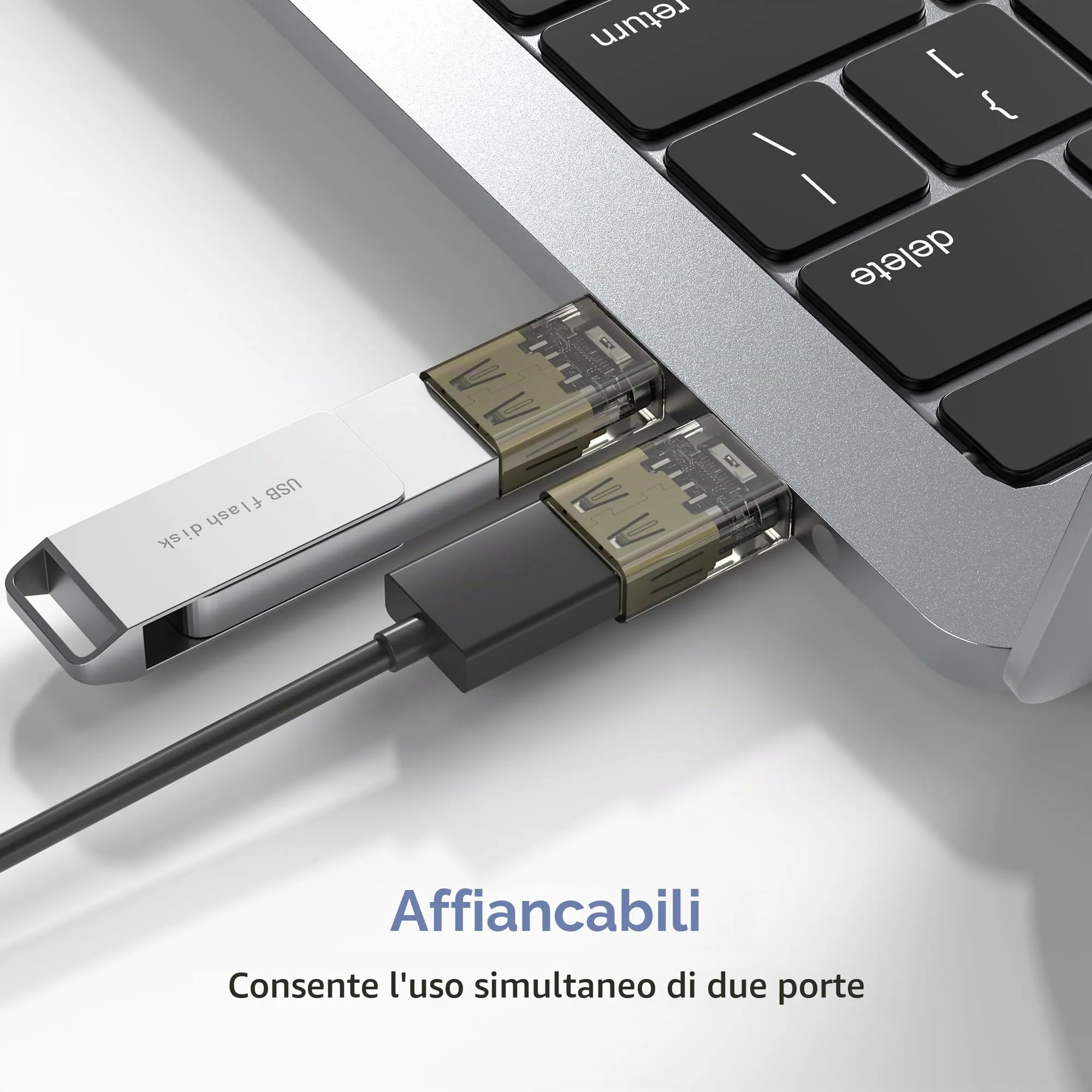 BASESAILOR Adattatore USB-C a USB 3.2 Femmina OTG, 3 Pezzi - immagine 3