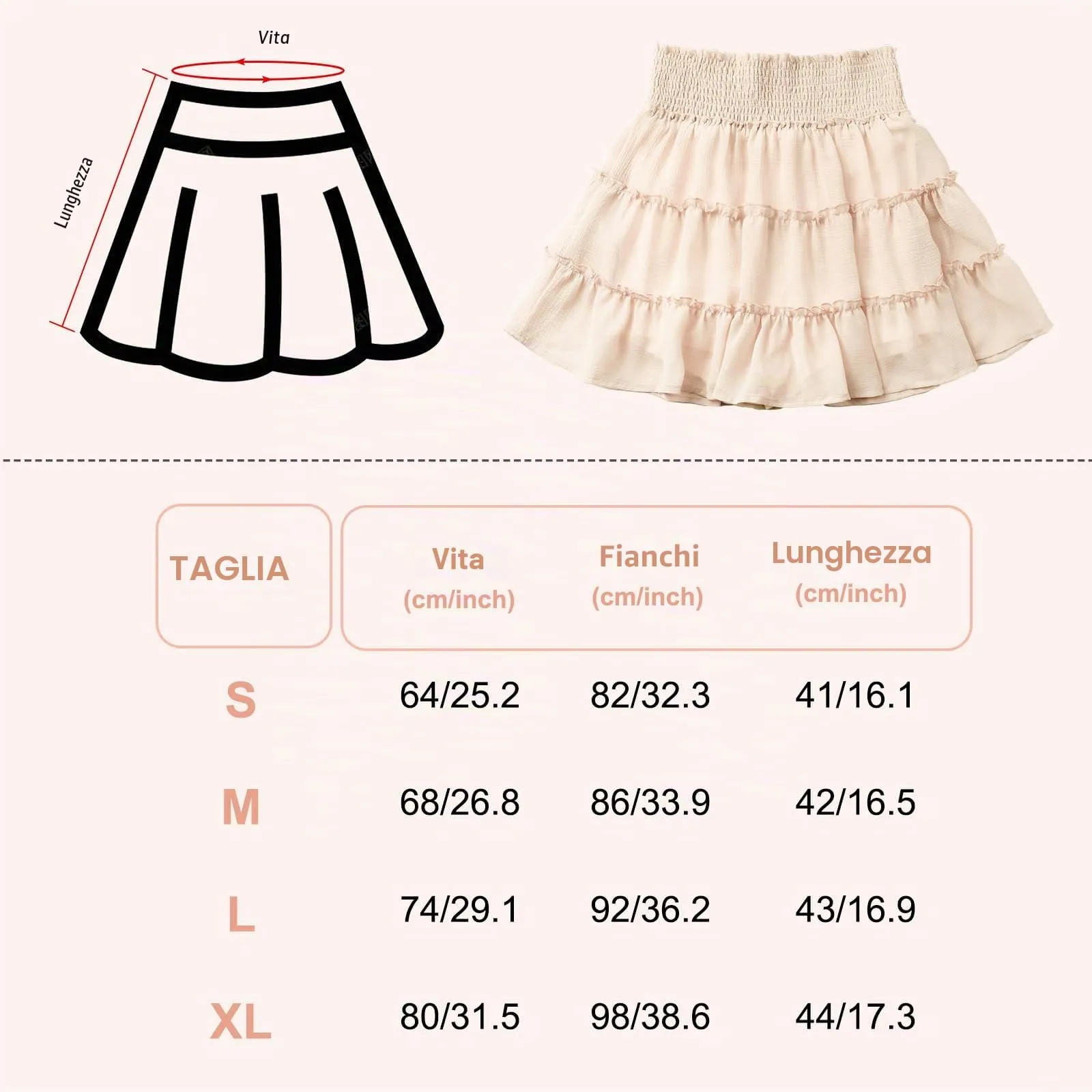 Adigaber Donna Mini Gonna Vita Alta Tinta Unita con Pantaloncini - immagine 7