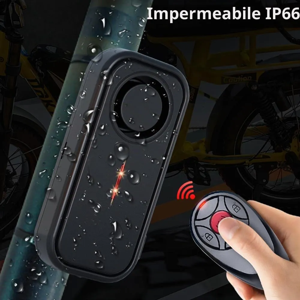 Mengshen Allarme Antifurto a Vibrazione 113dB Impermeabile IP66 per Bici, Moto, Auto e Casa - immagine 4