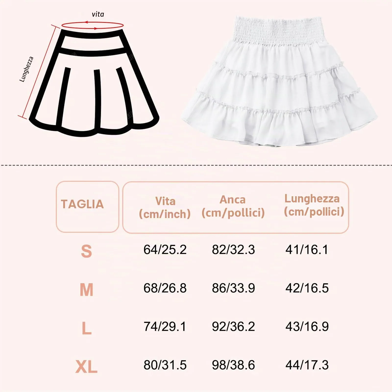 Adigaber Donna Mini Gonna Vita Alta Tinta Unita con Pantaloncini - immagine 7