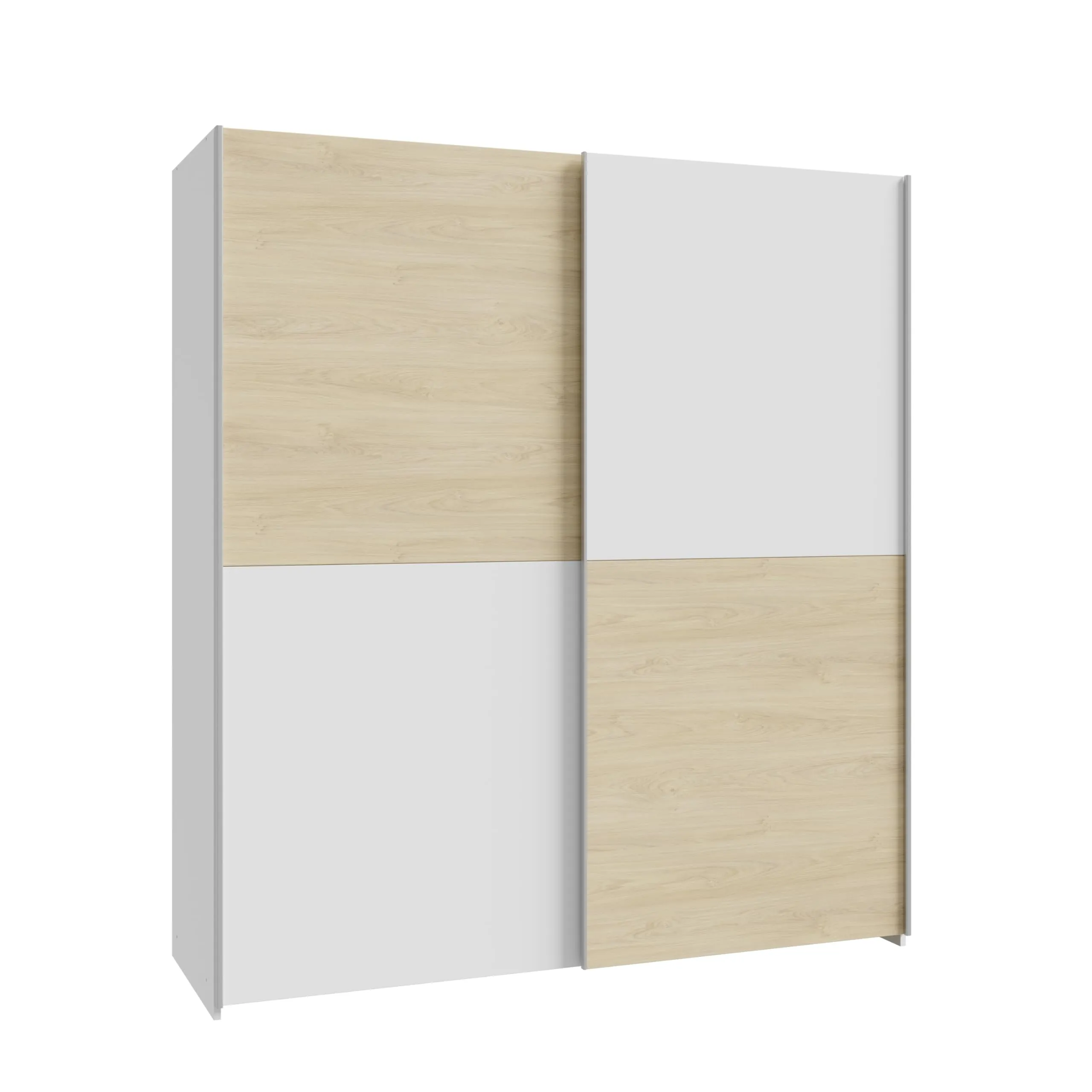 AVANTI TRENDSTORE Freddy Armadio con ante scorrevoli in legno truciolare 150,1x190,5x61,2 cm - immagine 3