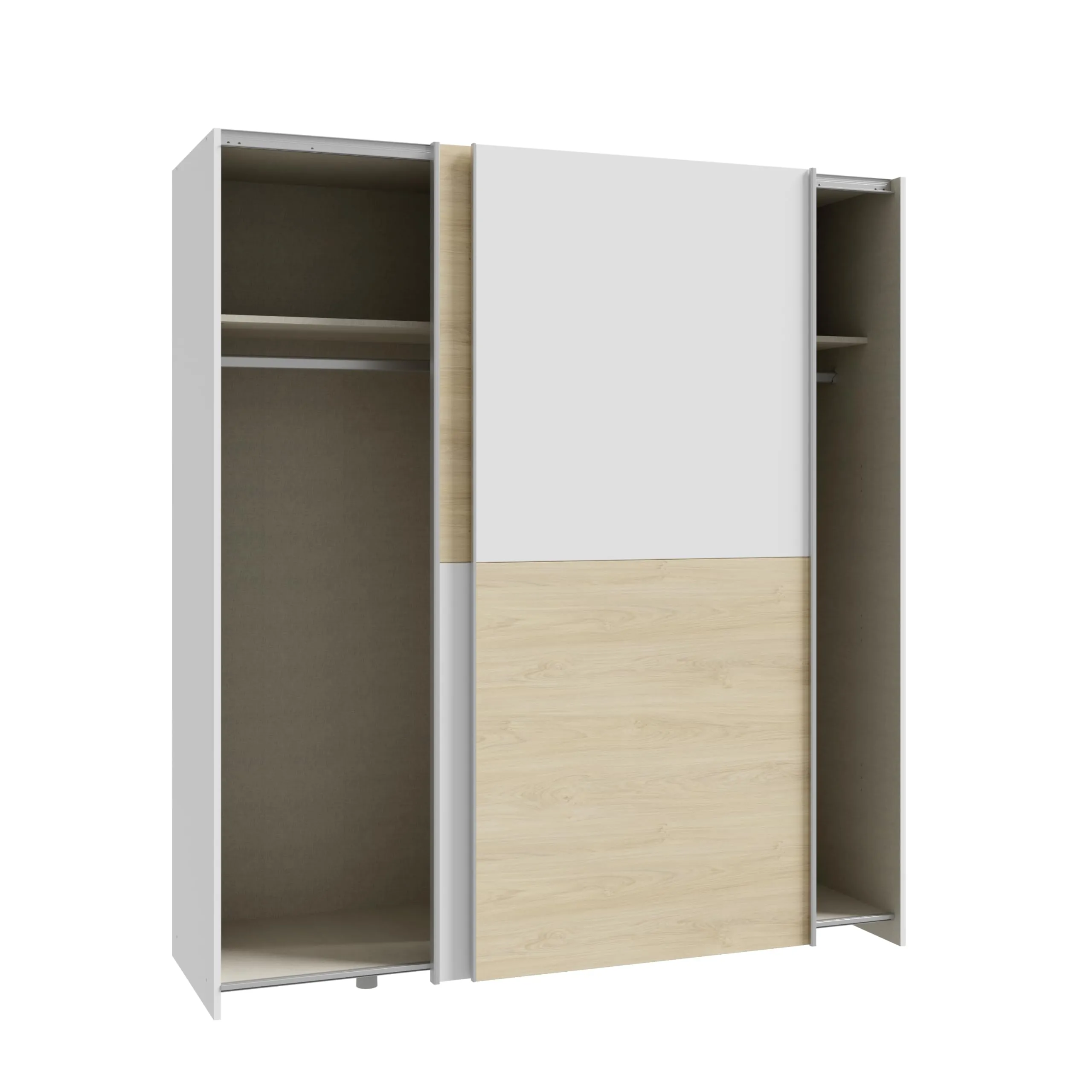 AVANTI TRENDSTORE Freddy Armadio con ante scorrevoli in legno truciolare 150,1x190,5x61,2 cm - immagine 5