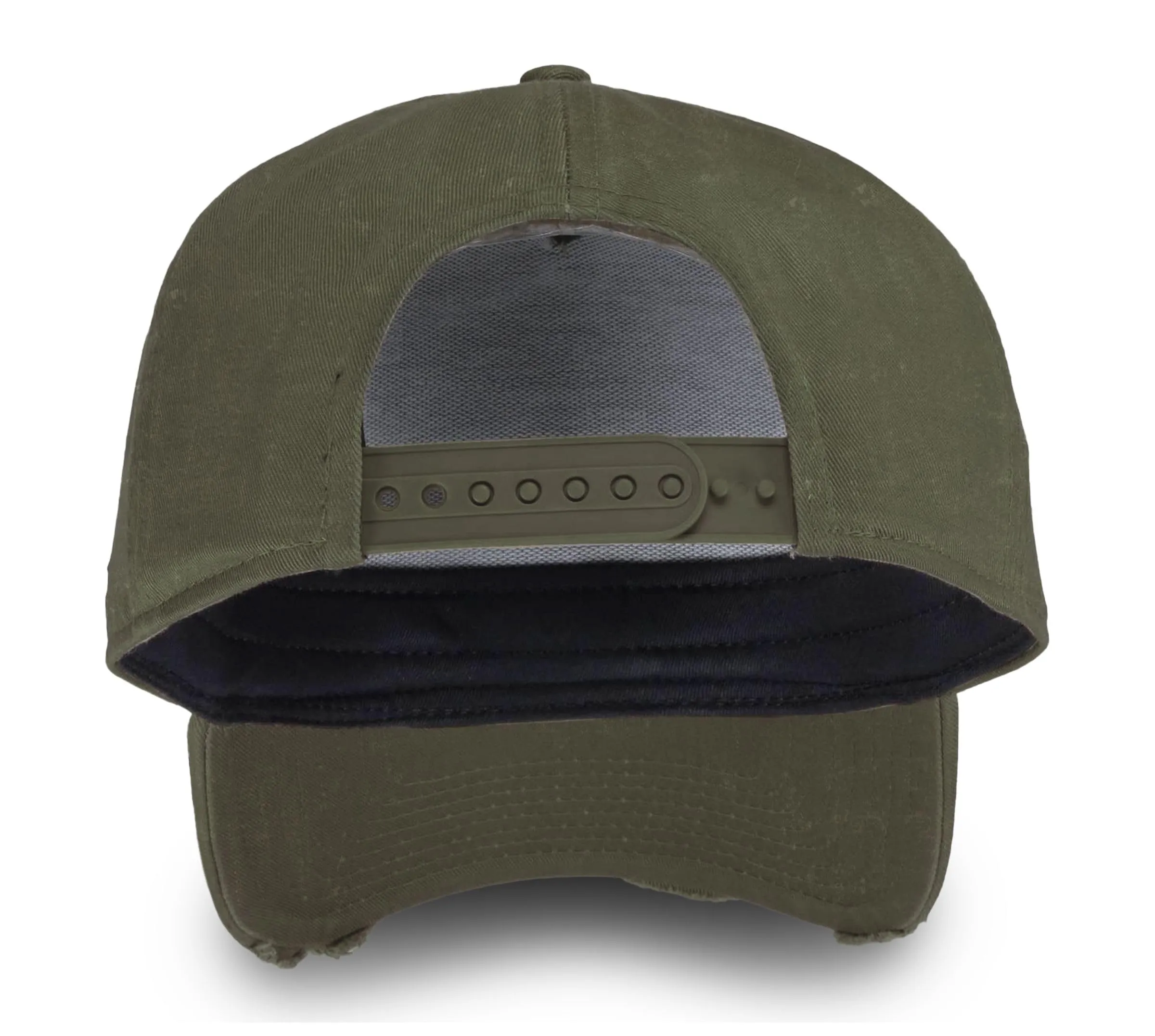 New Era New York Yankees MLB 9Forty E-Frame Distressed Adjustable Cap - Verde Oliva - immagine 2