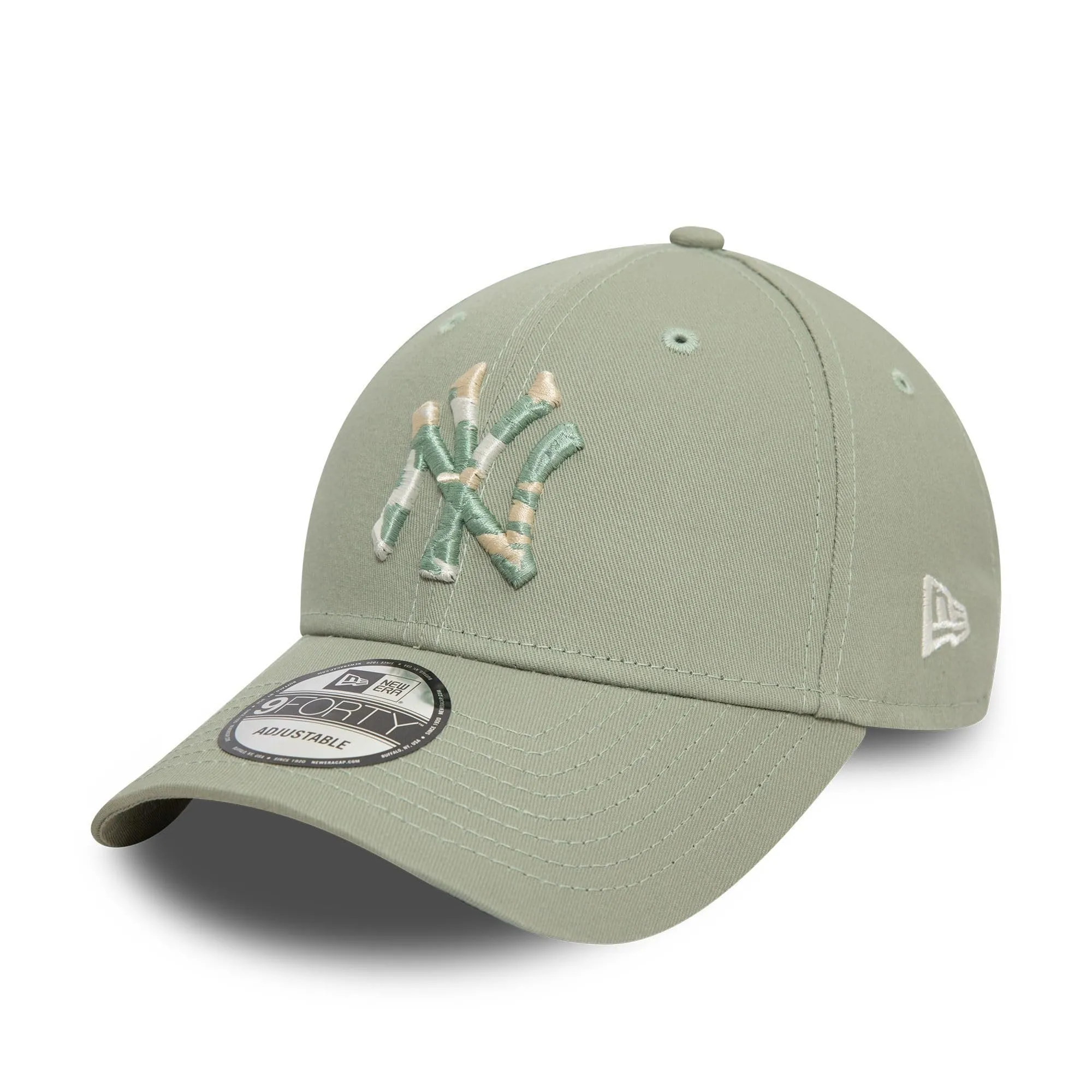 New Era New York Yankees Cappellino 9Forty Regolabile Visiera Curva Mimetico Verde - immagine 1
