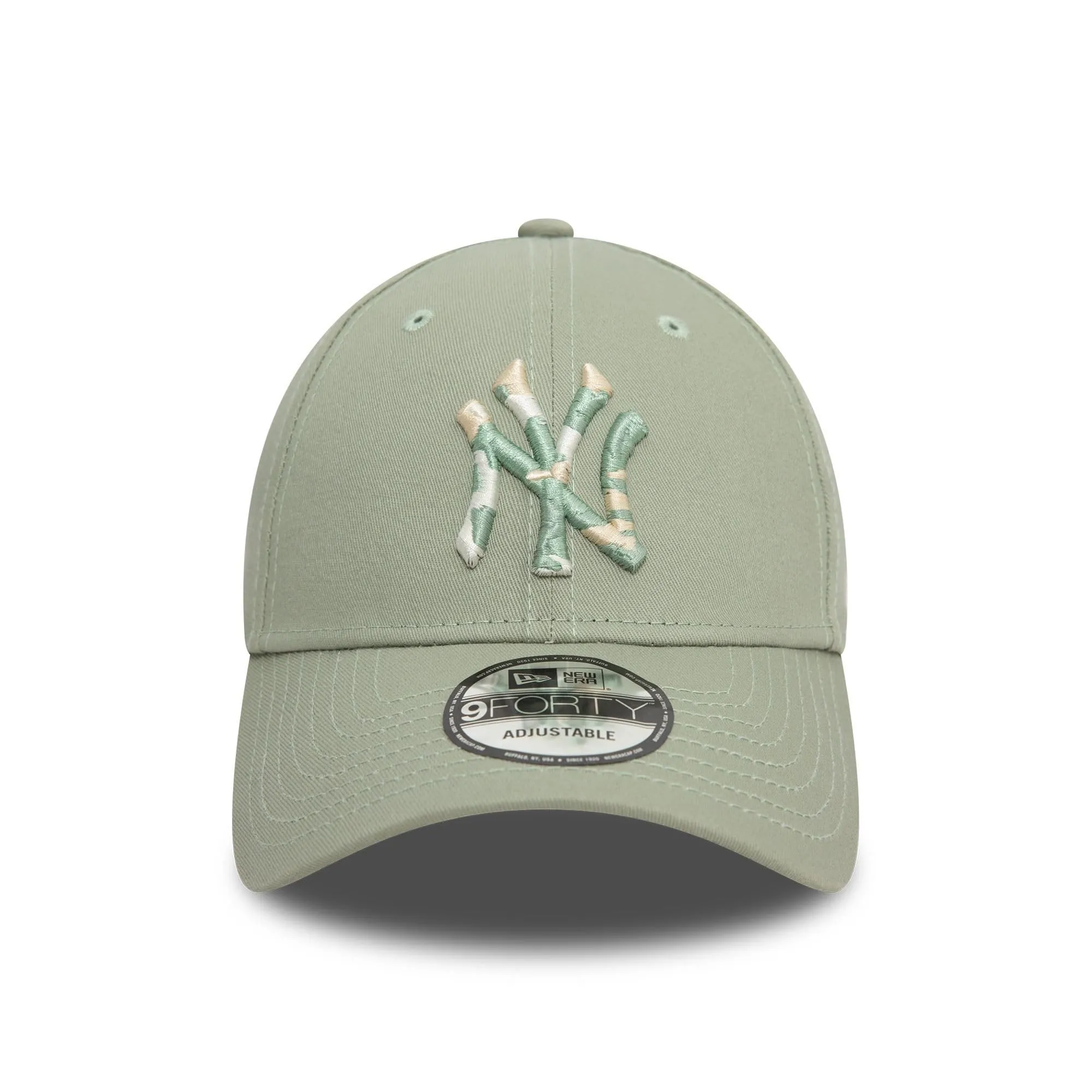 New Era New York Yankees Cappellino 9Forty Regolabile Visiera Curva Mimetico Verde - immagine 2