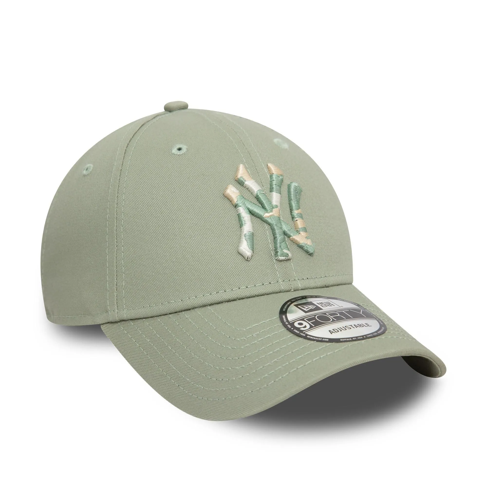 New Era New York Yankees Cappellino 9Forty Regolabile Visiera Curva Mimetico Verde - immagine 3