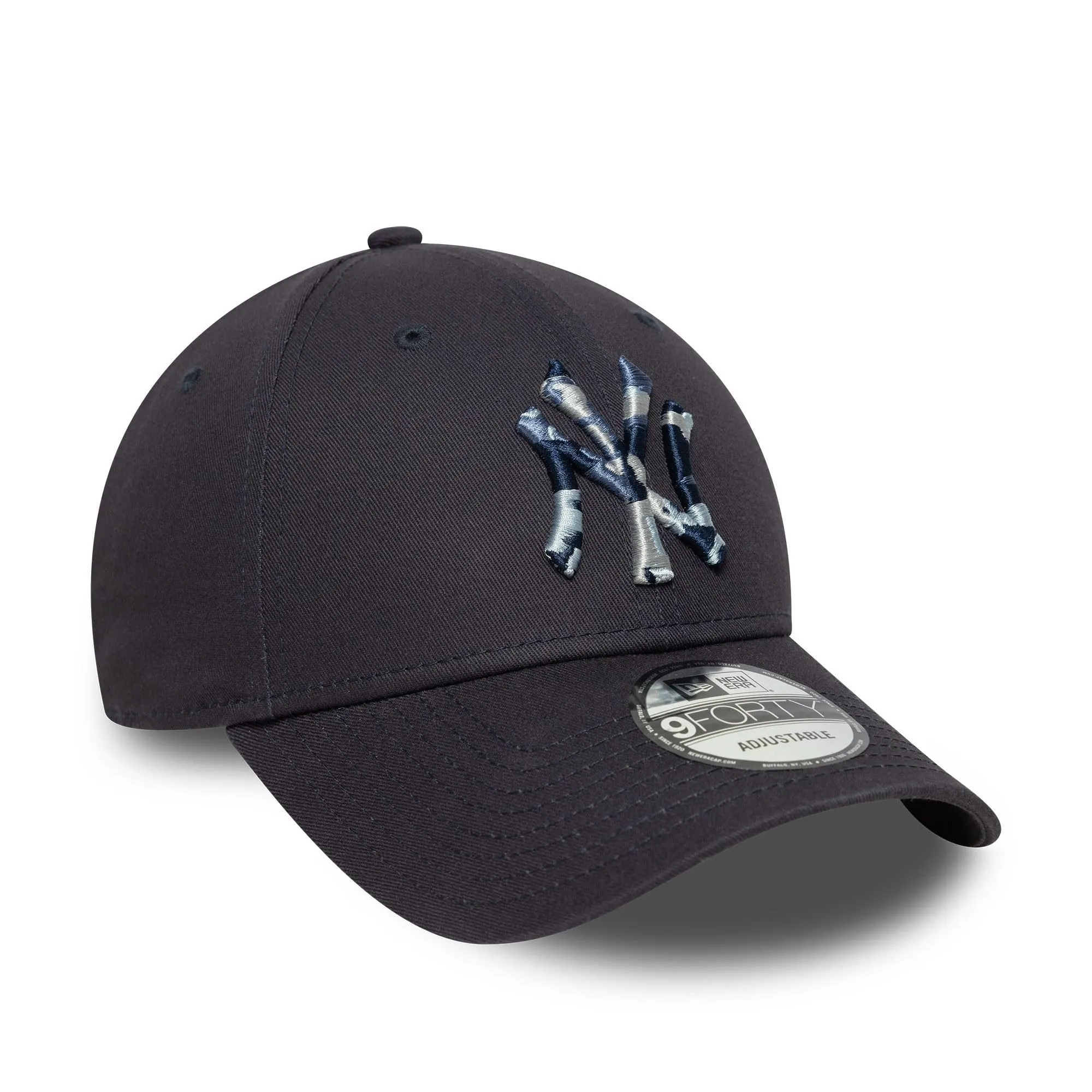 New Era New York Yankees 9Forty Camouflage Logo Adjustable MLB Cap - Blue - immagine 3