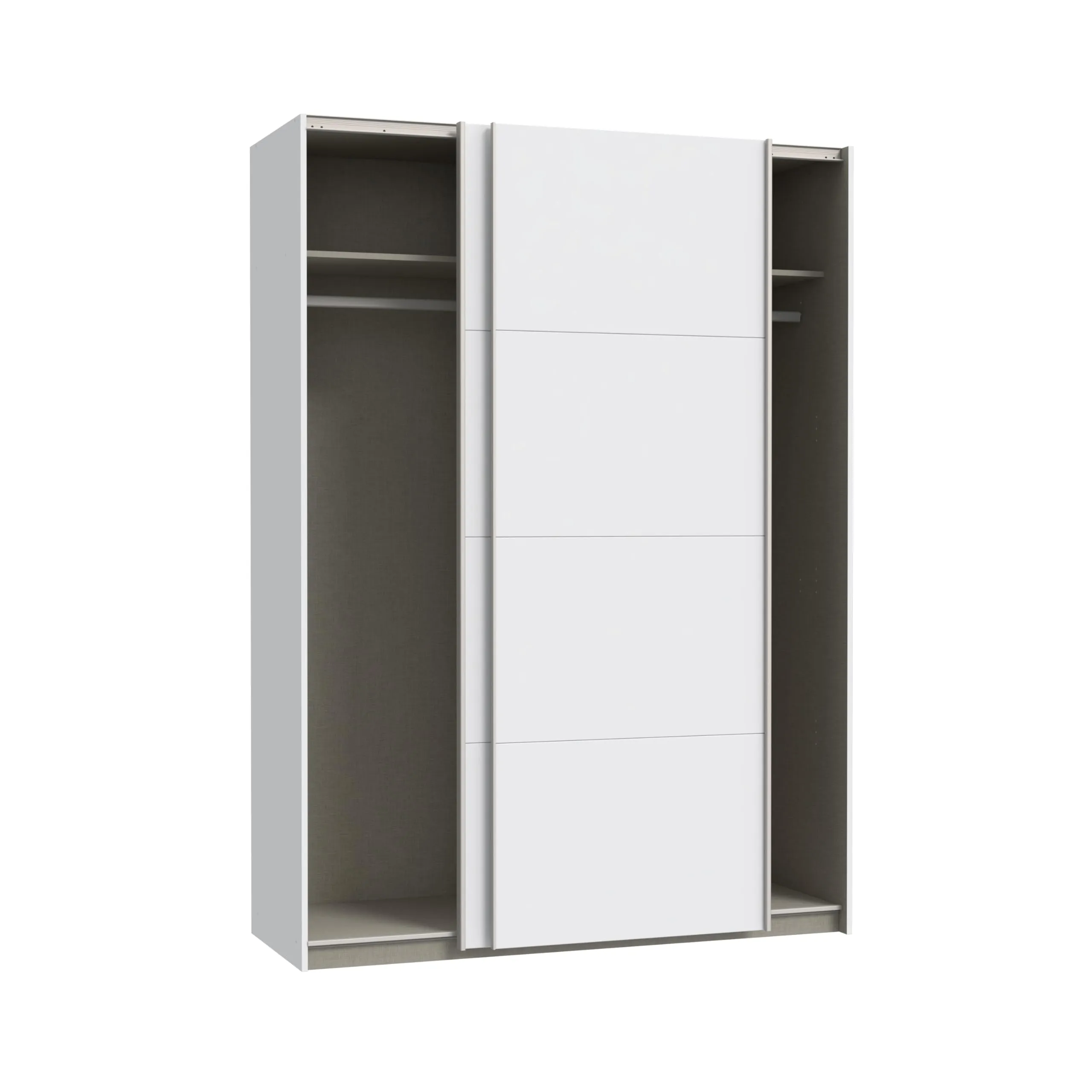 Avanti Trendstore Freddy 2 Armadio con ante scorrevoli in legno truciolare, Bianco, 150,1x210,5x61,2 cm - immagine 4