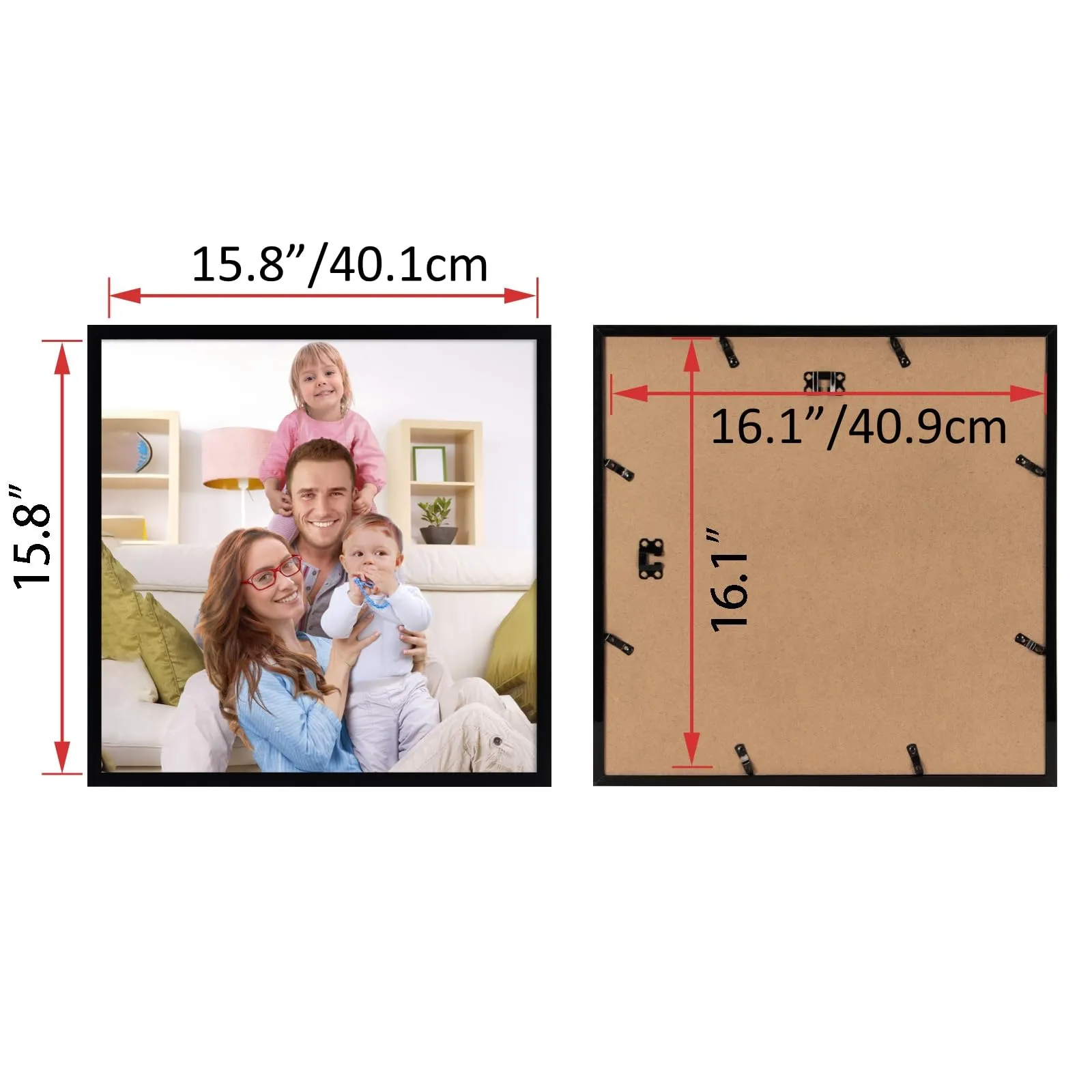 Giftgarden Cornice in PVC Nera, 40x40 cm, 1 Pezzo - immagine 2