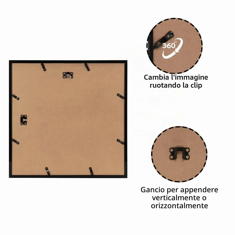 Giftgarden Cornice in PVC Nera, 40x40 cm, 1 Pezzo - immagine 4