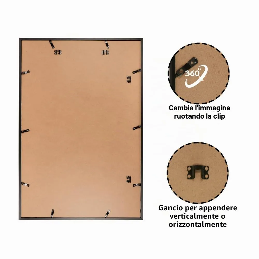 Giftgarden Cornice in Alluminio Nera 61x91.5 cm, 1 Pezzo - immagine 7
